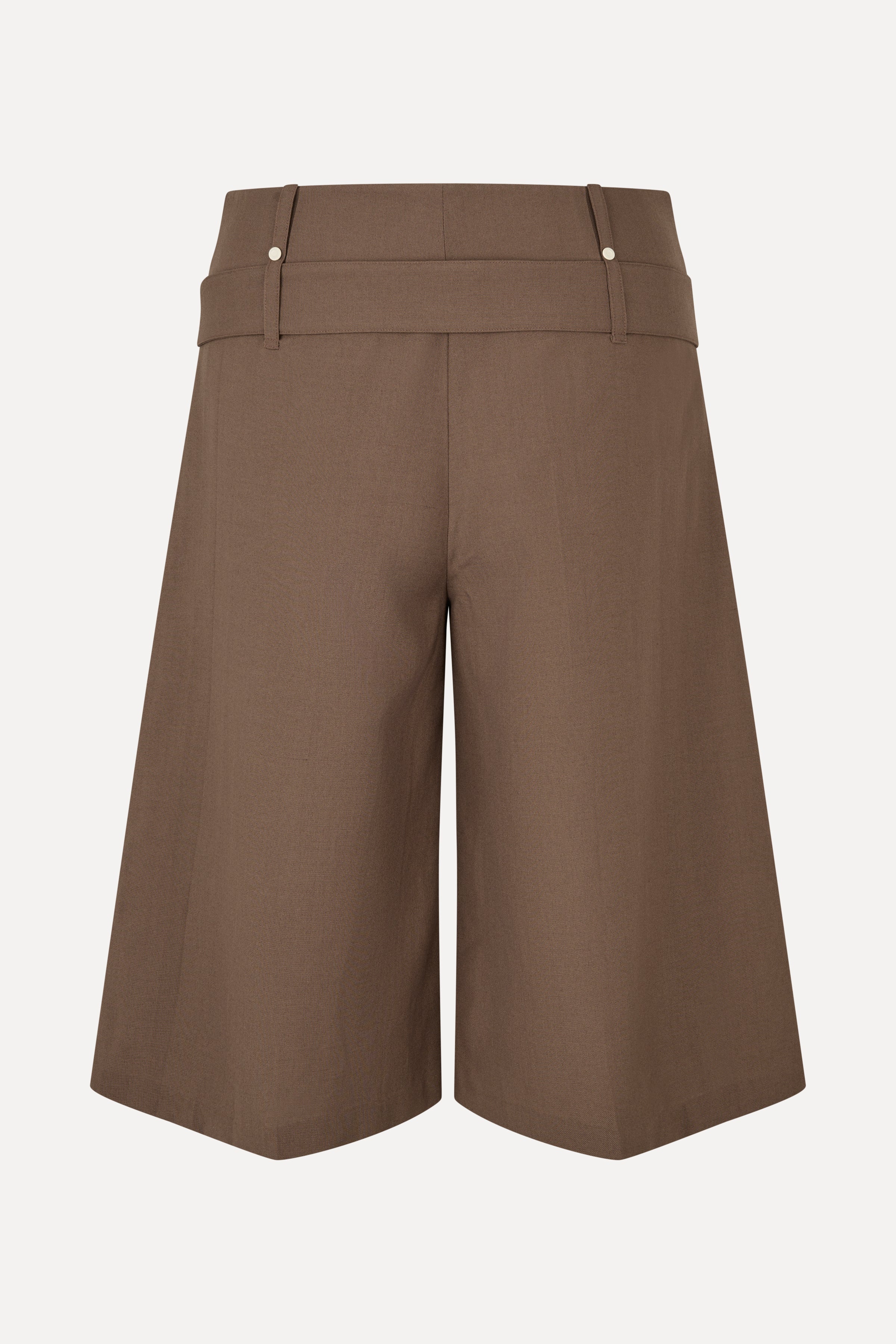 Belted Tailored Bermuda - Chicory Coffee - Image 4
