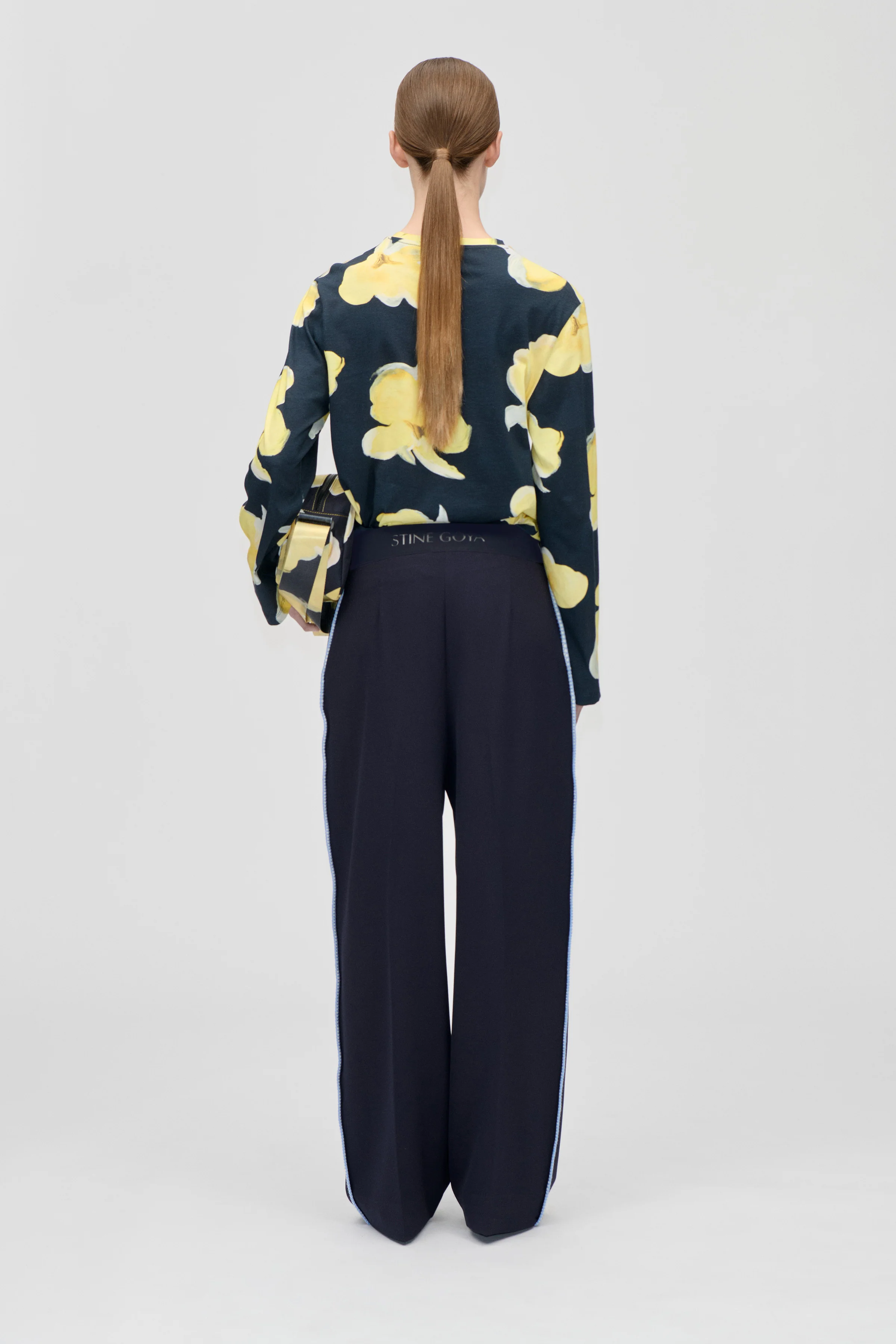 Blanket Stitch Elastic Pants - Parisian Night - Image 2