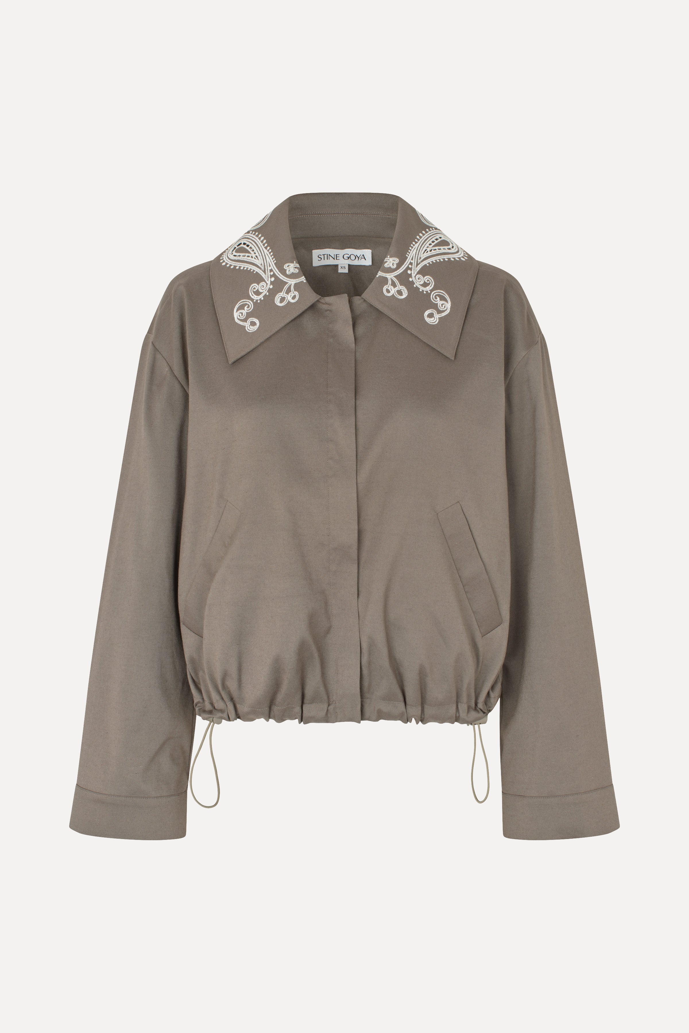 Blouson Eyelet Bomber - Cherries On A Paisley - Image 3