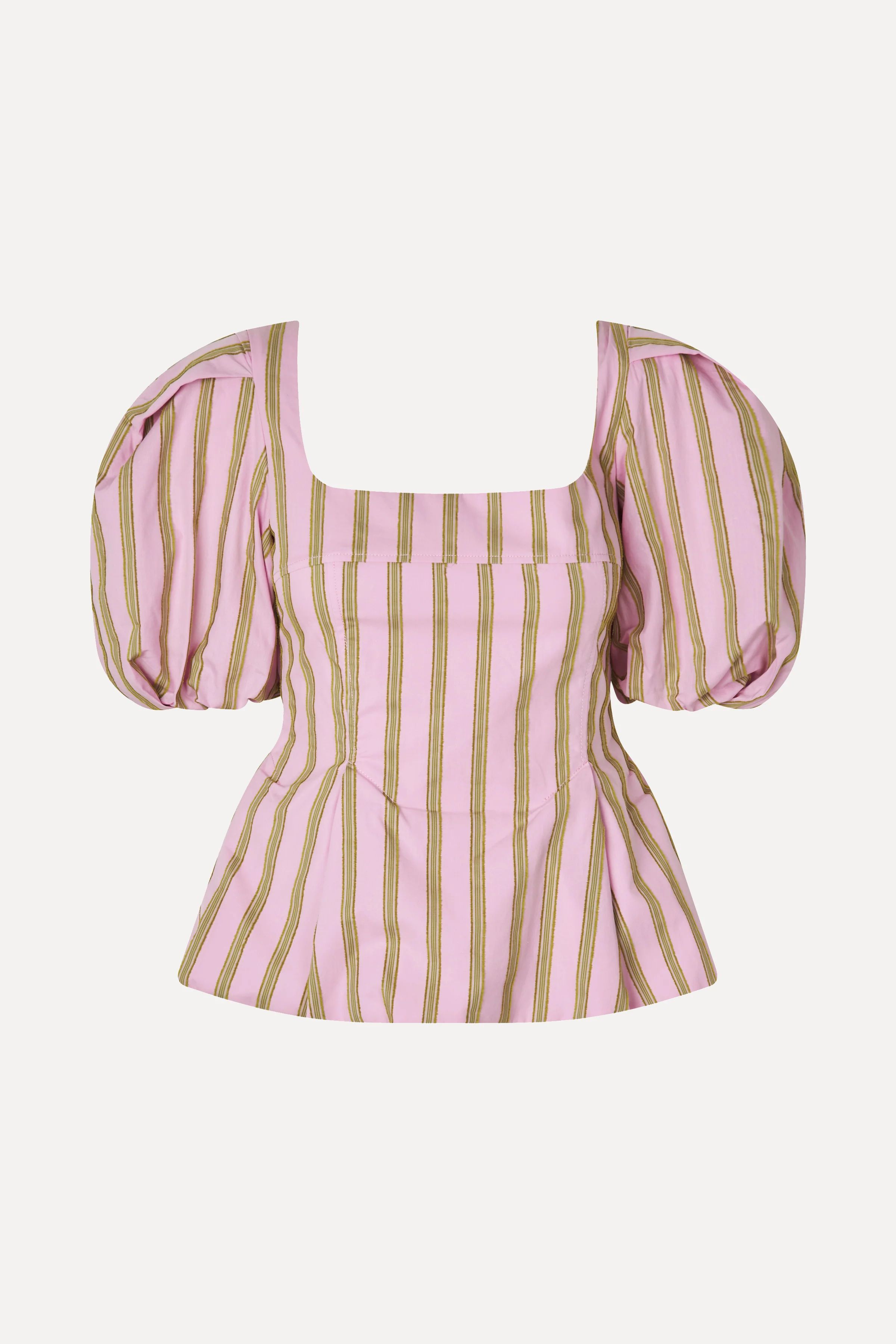 Blouson Sleeve Top - Wallpaper Stripes