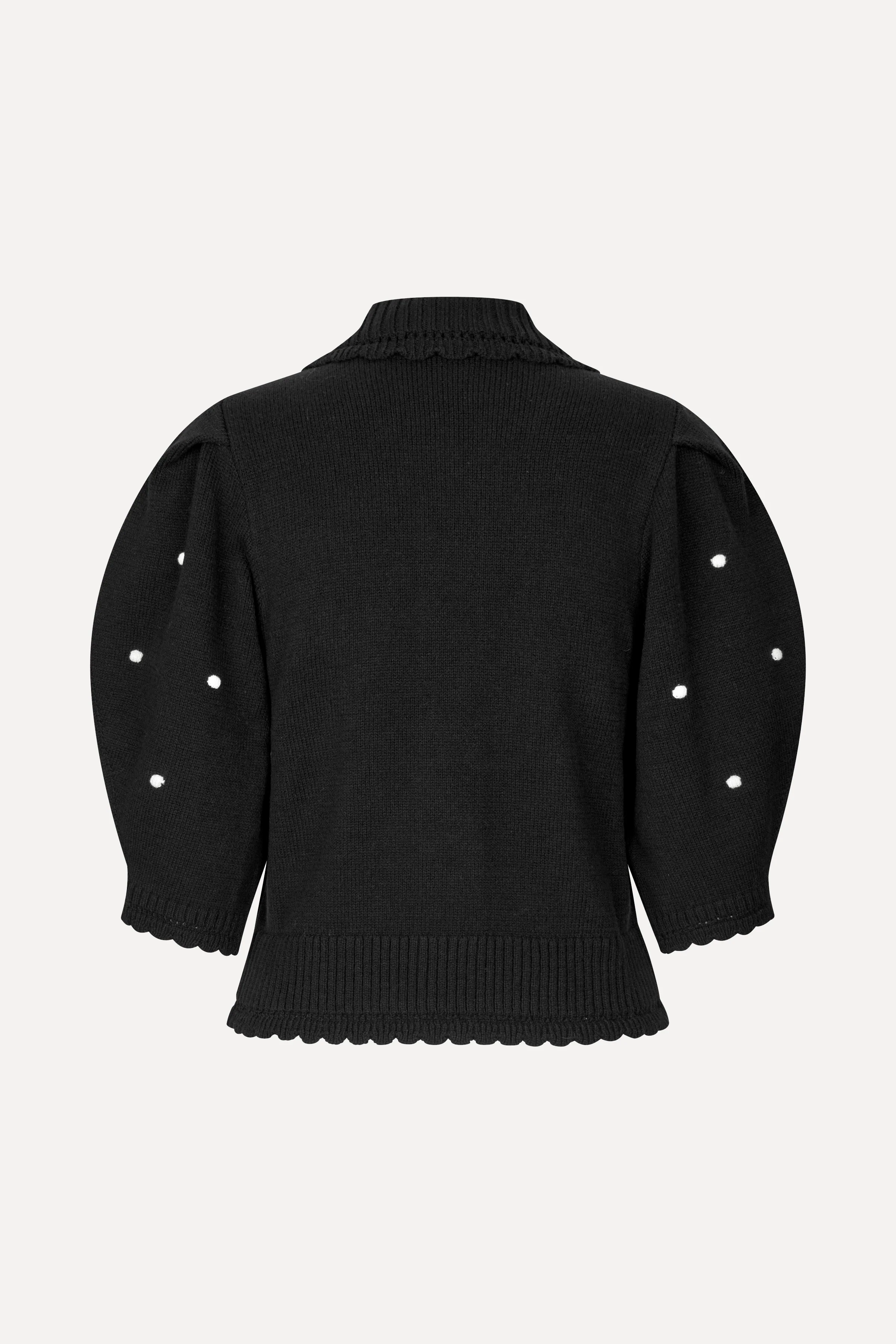 Bobble Knit Polo Cardigan - Midnight Bobbles - Image 3