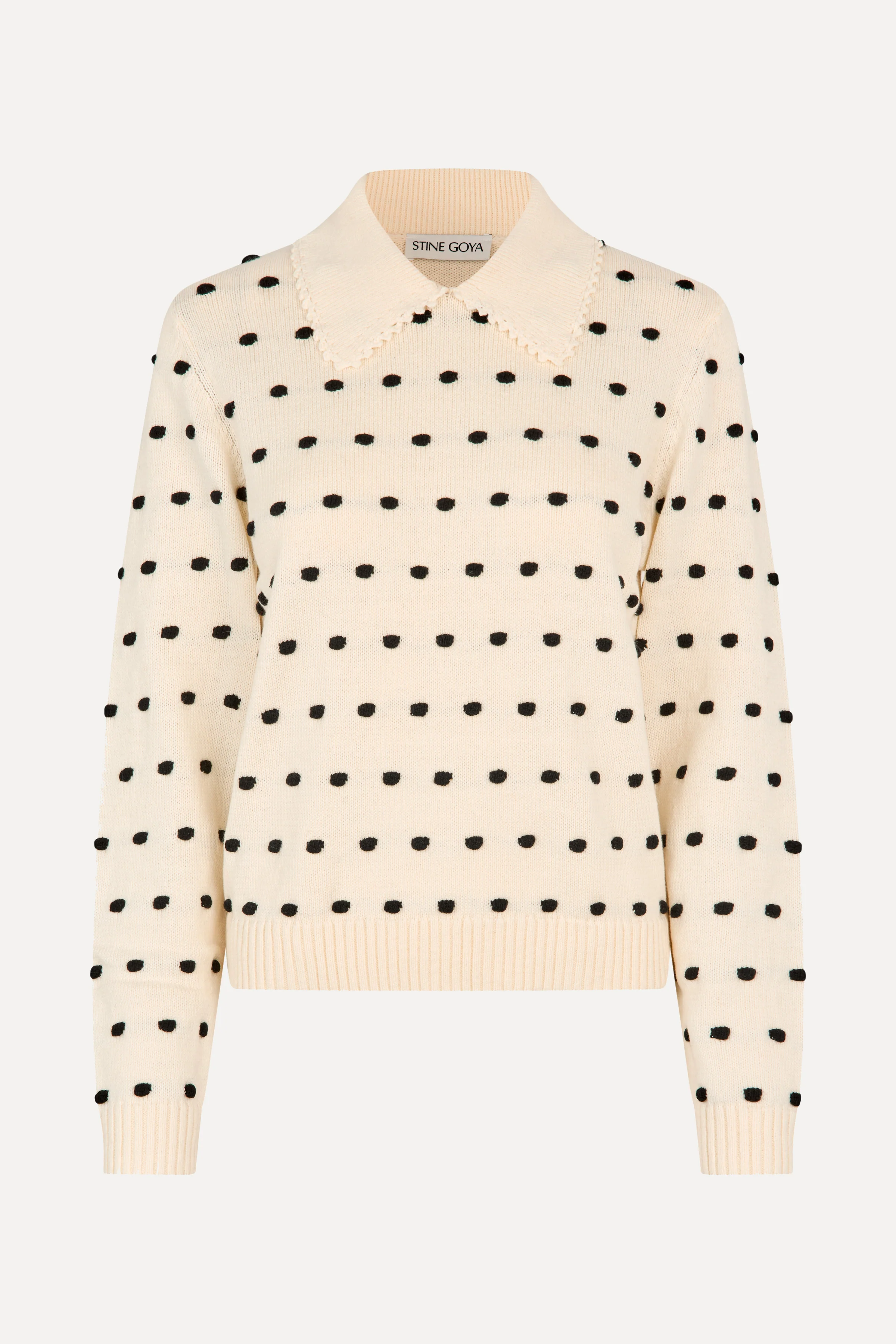 Bobble Polo Collar Sweater - Sunlight Bobbles - Image 4