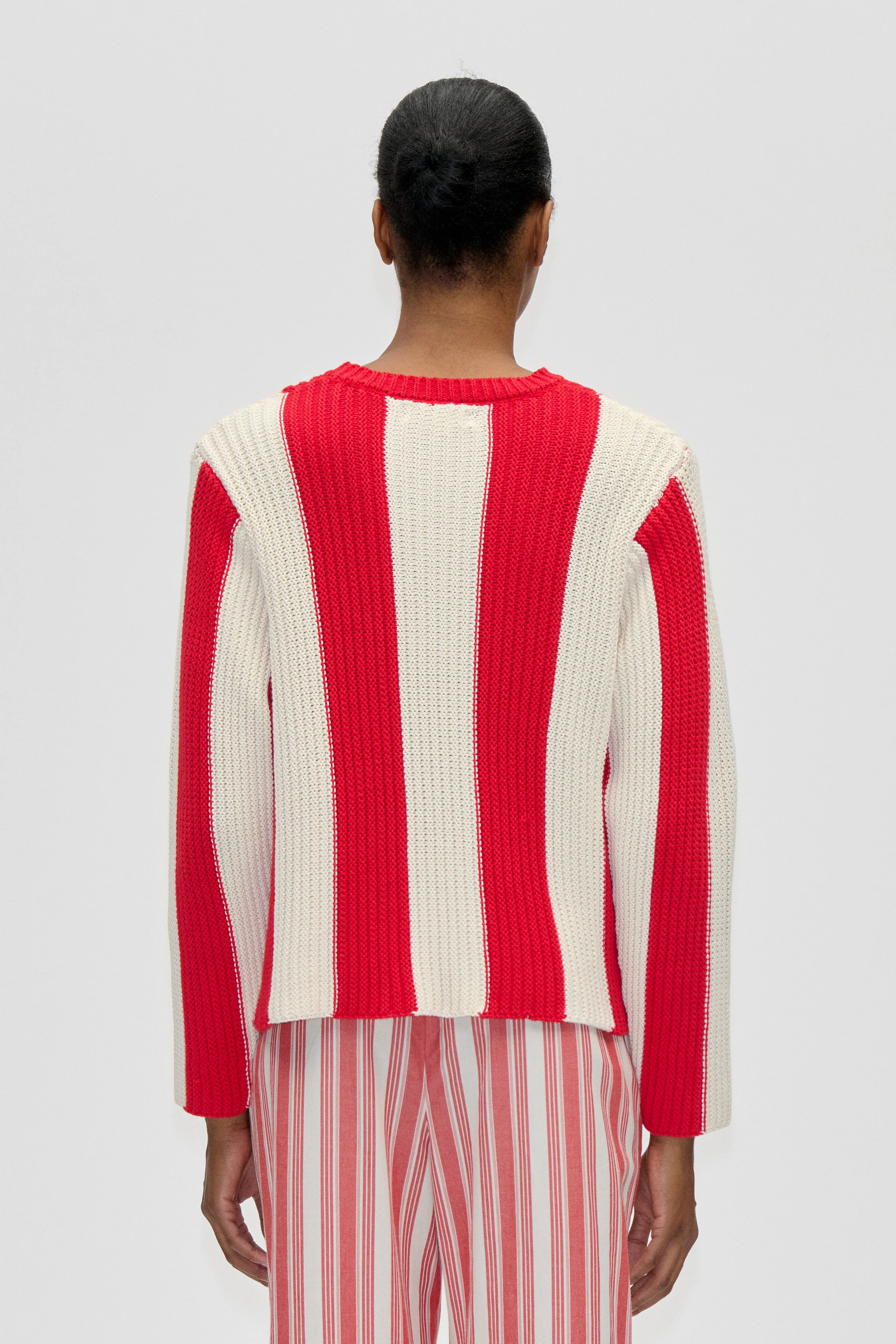 Boxy Motif Sweater - Equestrian Stripes - Image 2