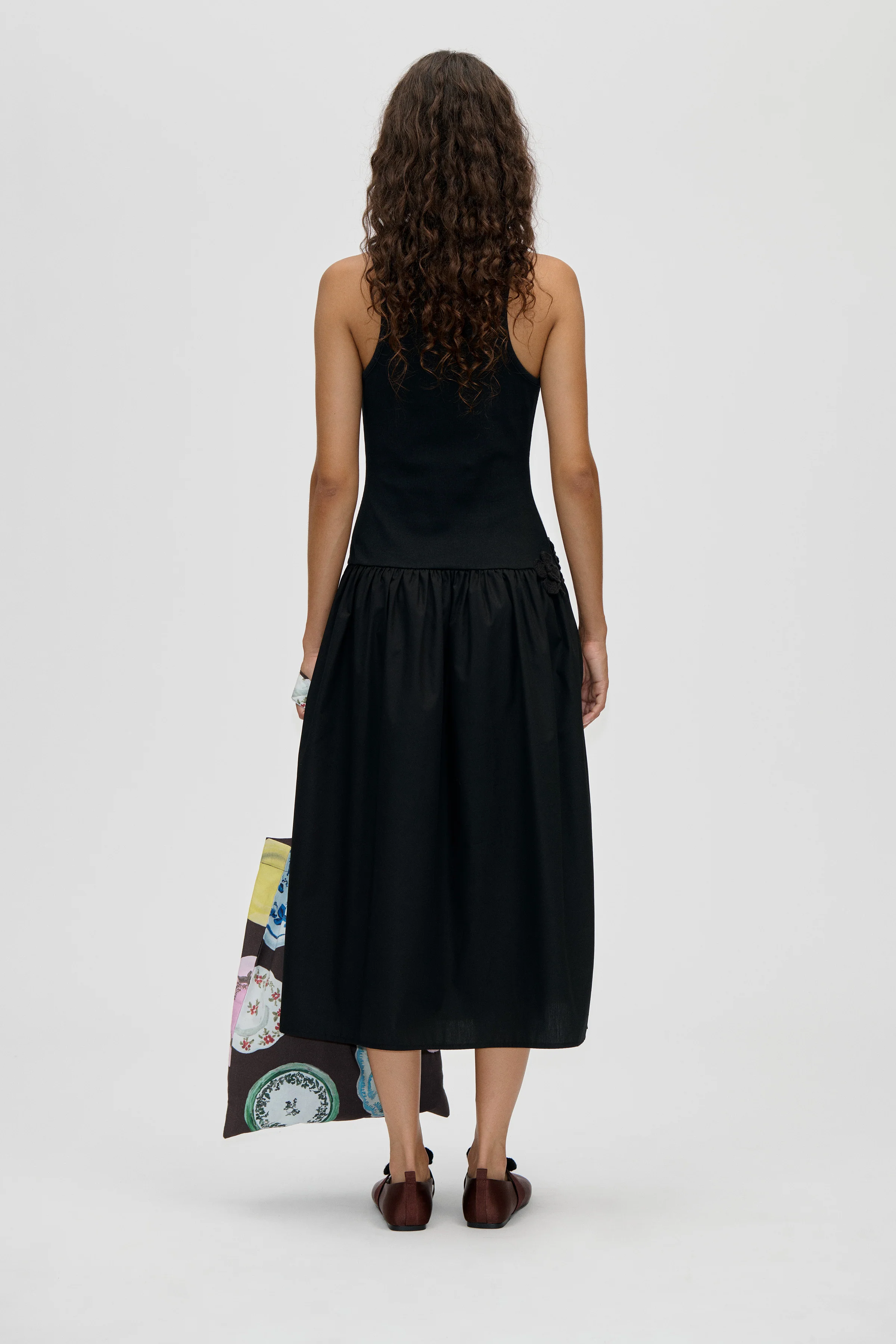 Casual Tank Midi Dress - Black - Image 2