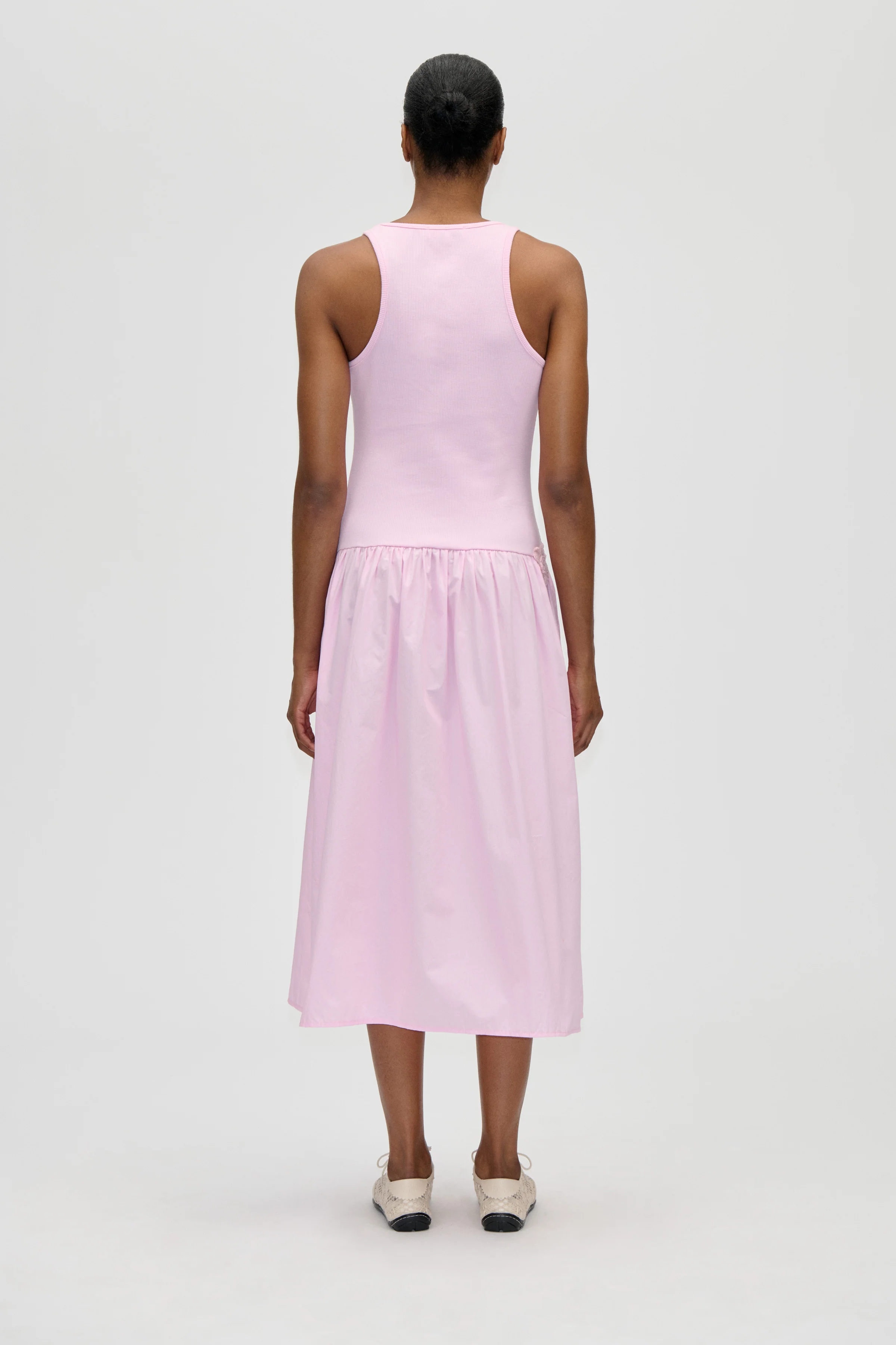 Casual Tank Midi Dress - Cherry Blossom - Image 2