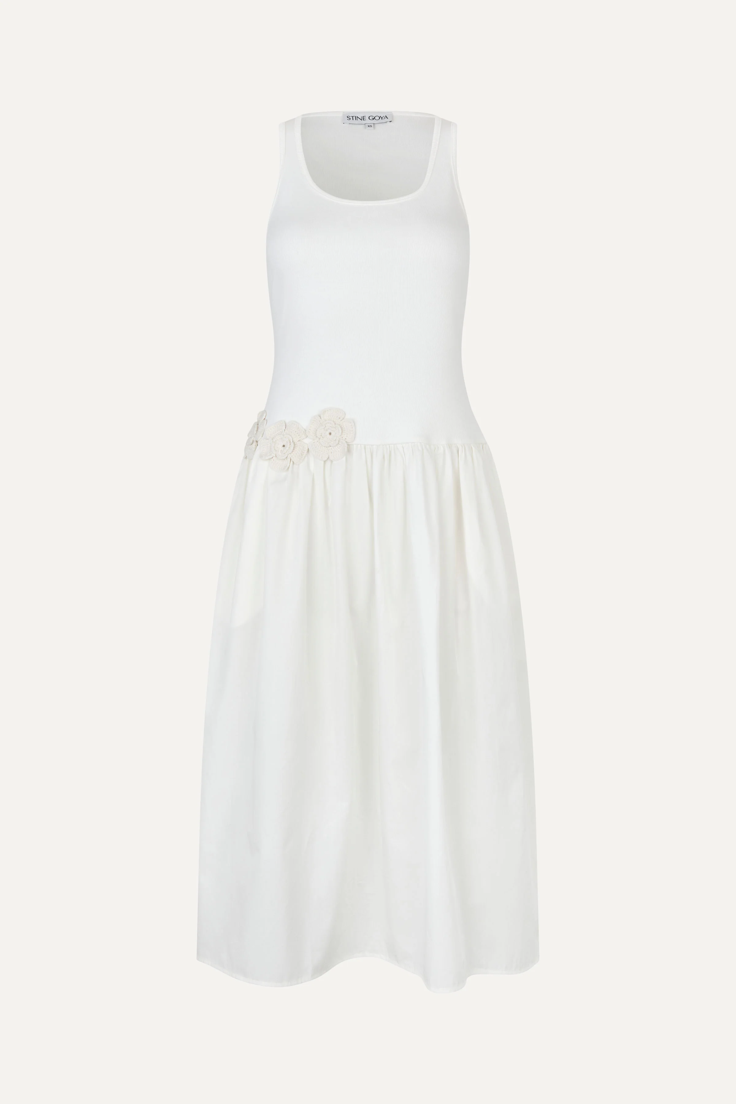 Casual Tank Midi Dress - Off White - Image 3