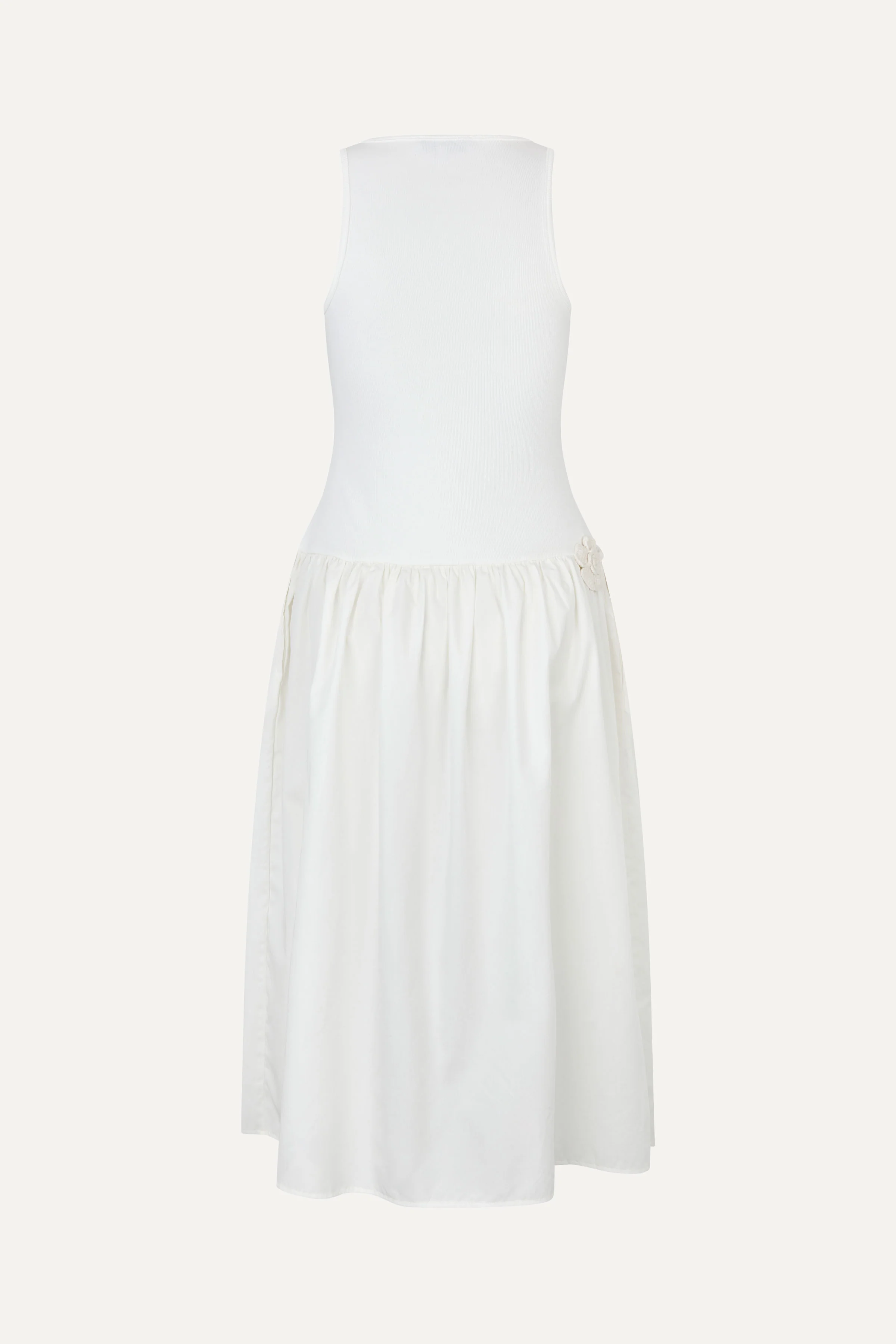 Casual Tank Midi Dress - Off White - Image 4