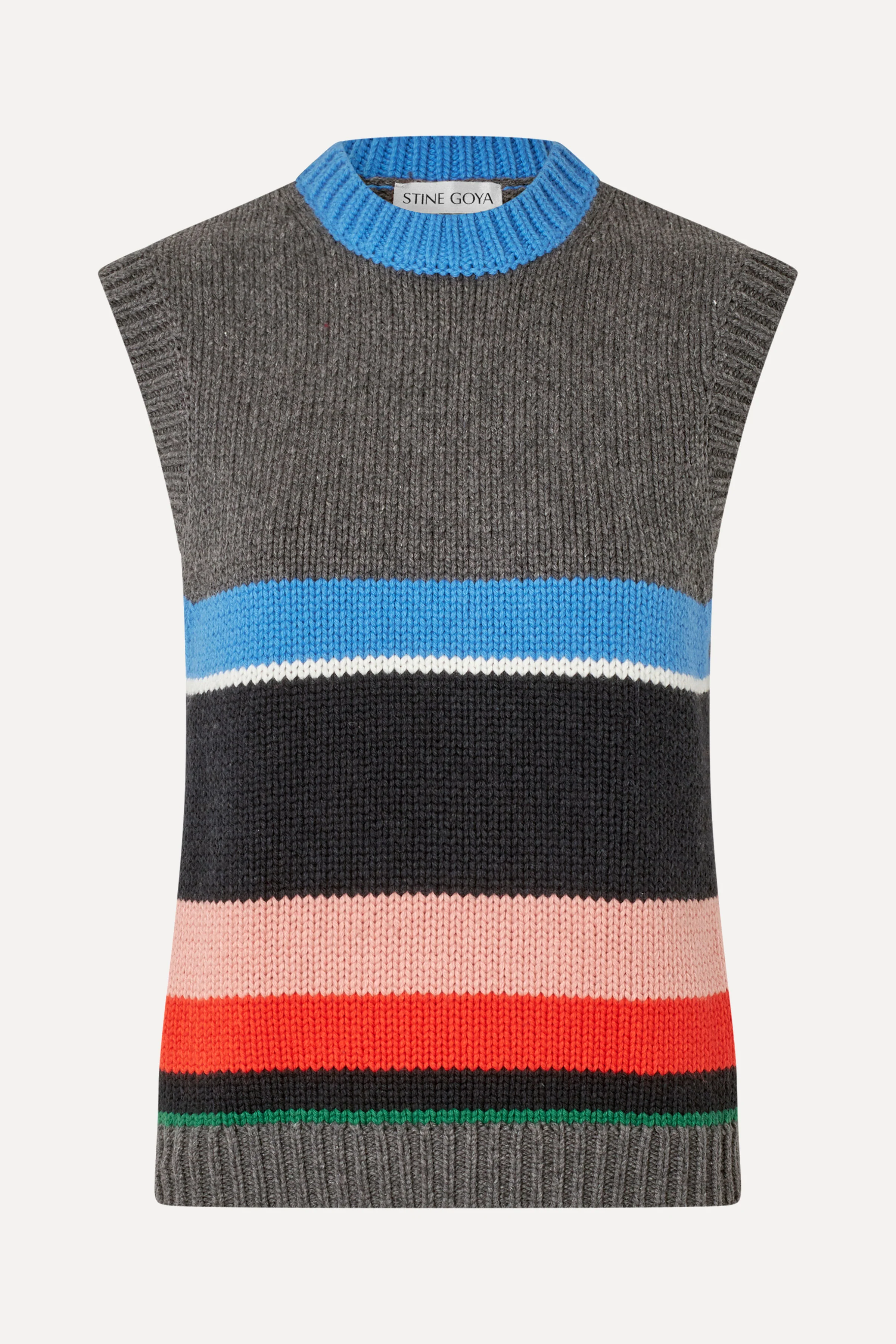 Crewneck Vest - Chunky Stripes
