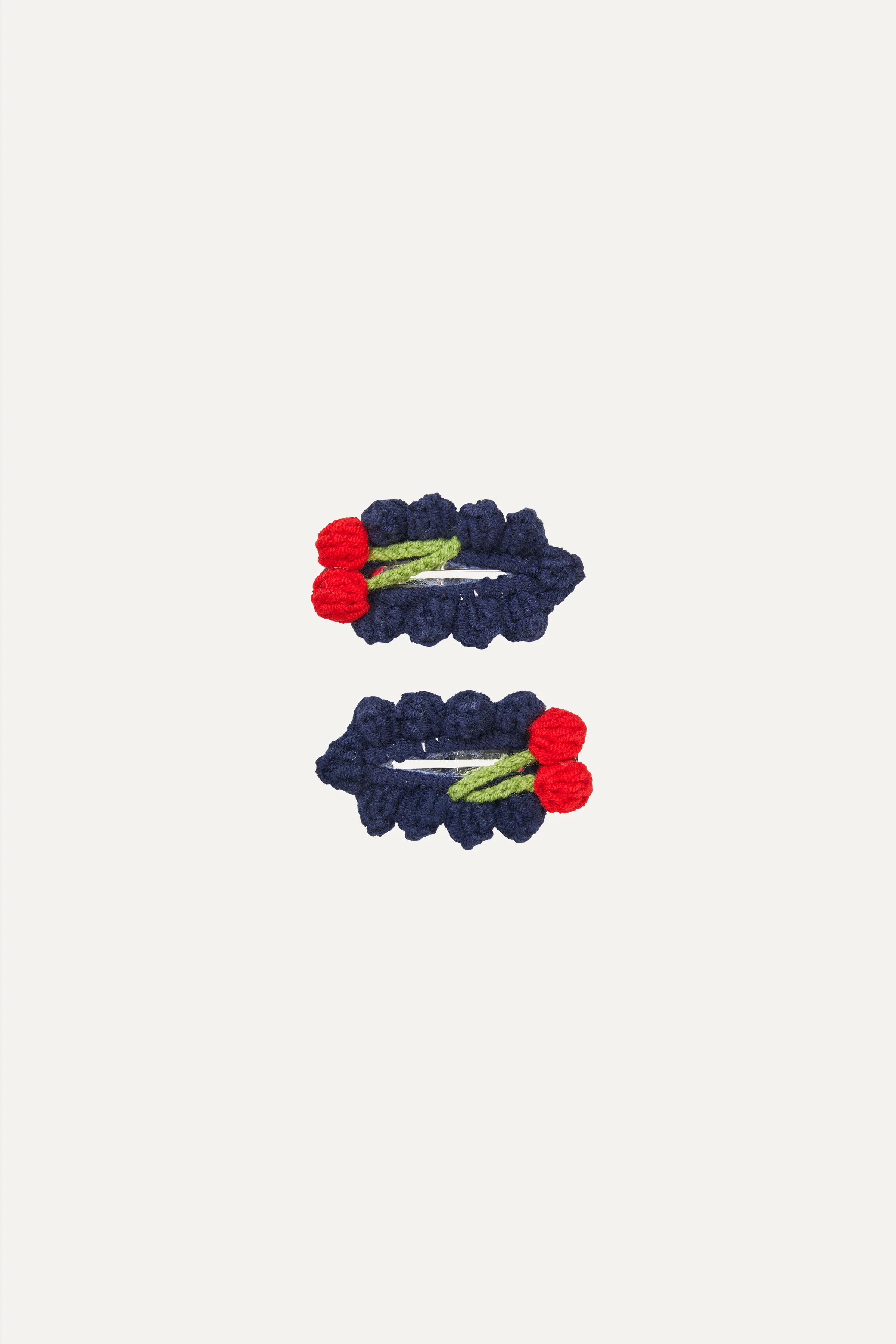 Crochet Hair Clip - Cherries - Image 2