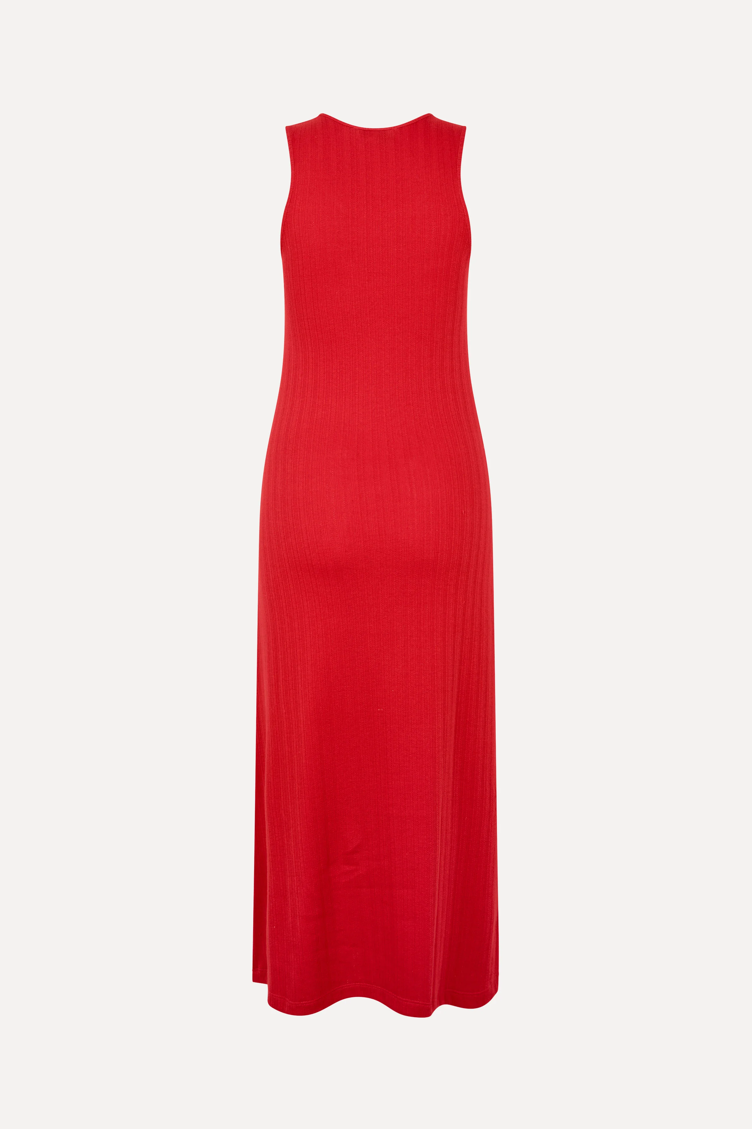 Deep Neckline Tank Dress - Velocity Red - Image 3
