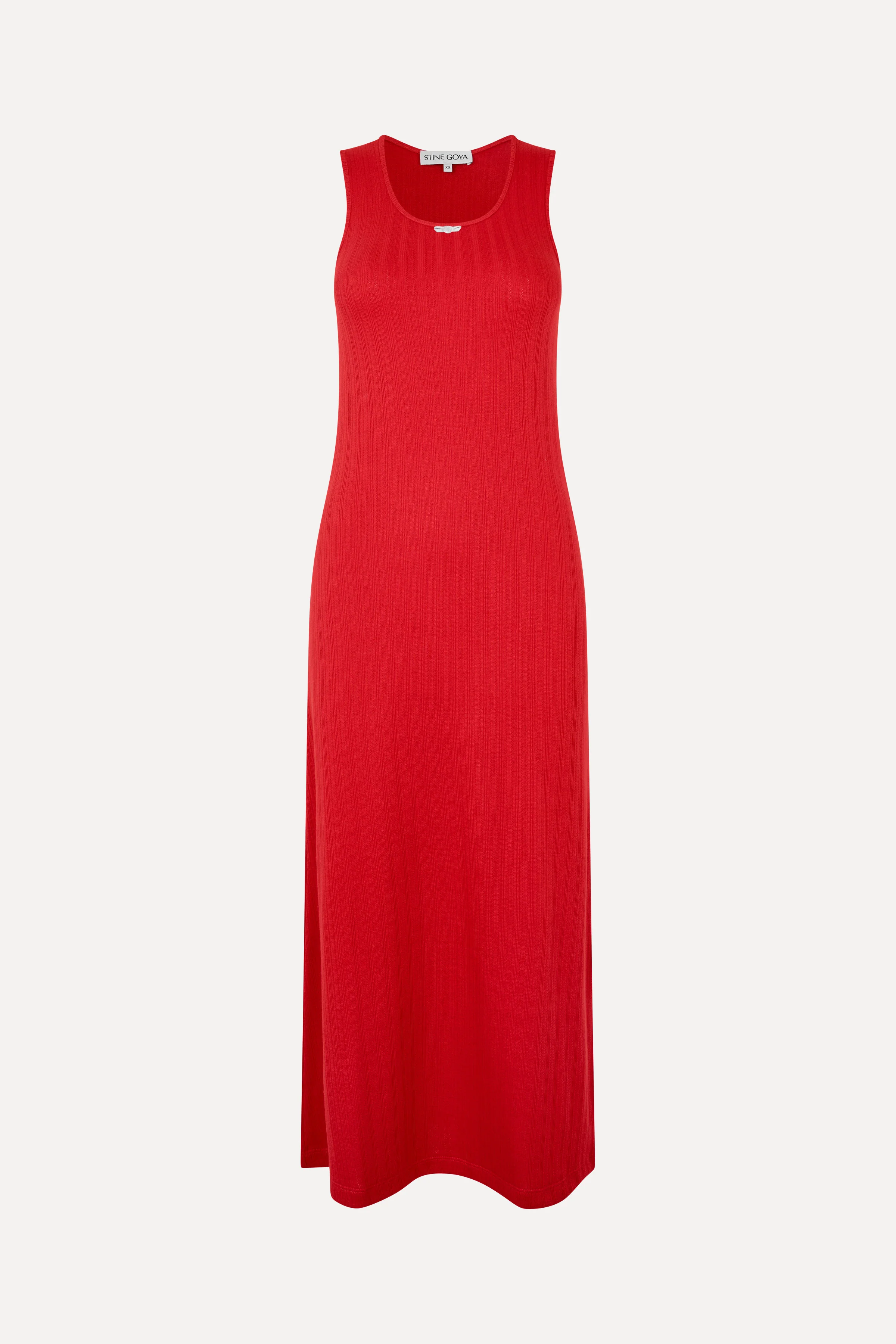 Deep Neckline Tank Dress - Velocity Red - Image 4