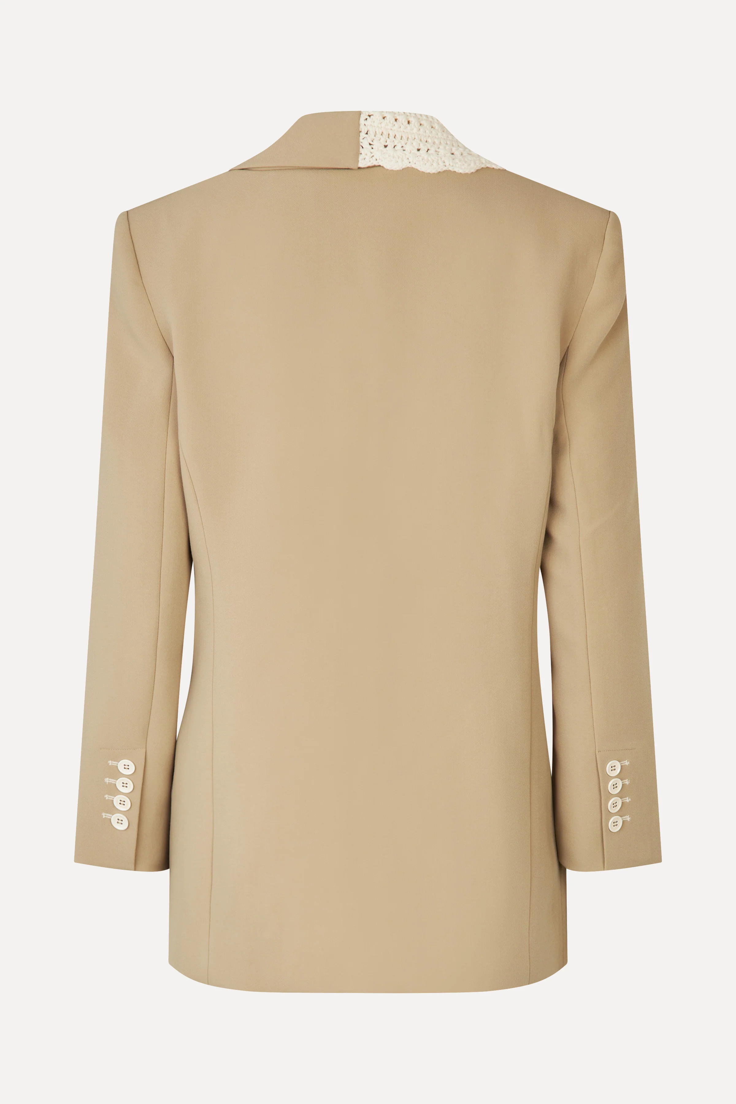 Detailed Tailored Blazer - Ecru - Image 4