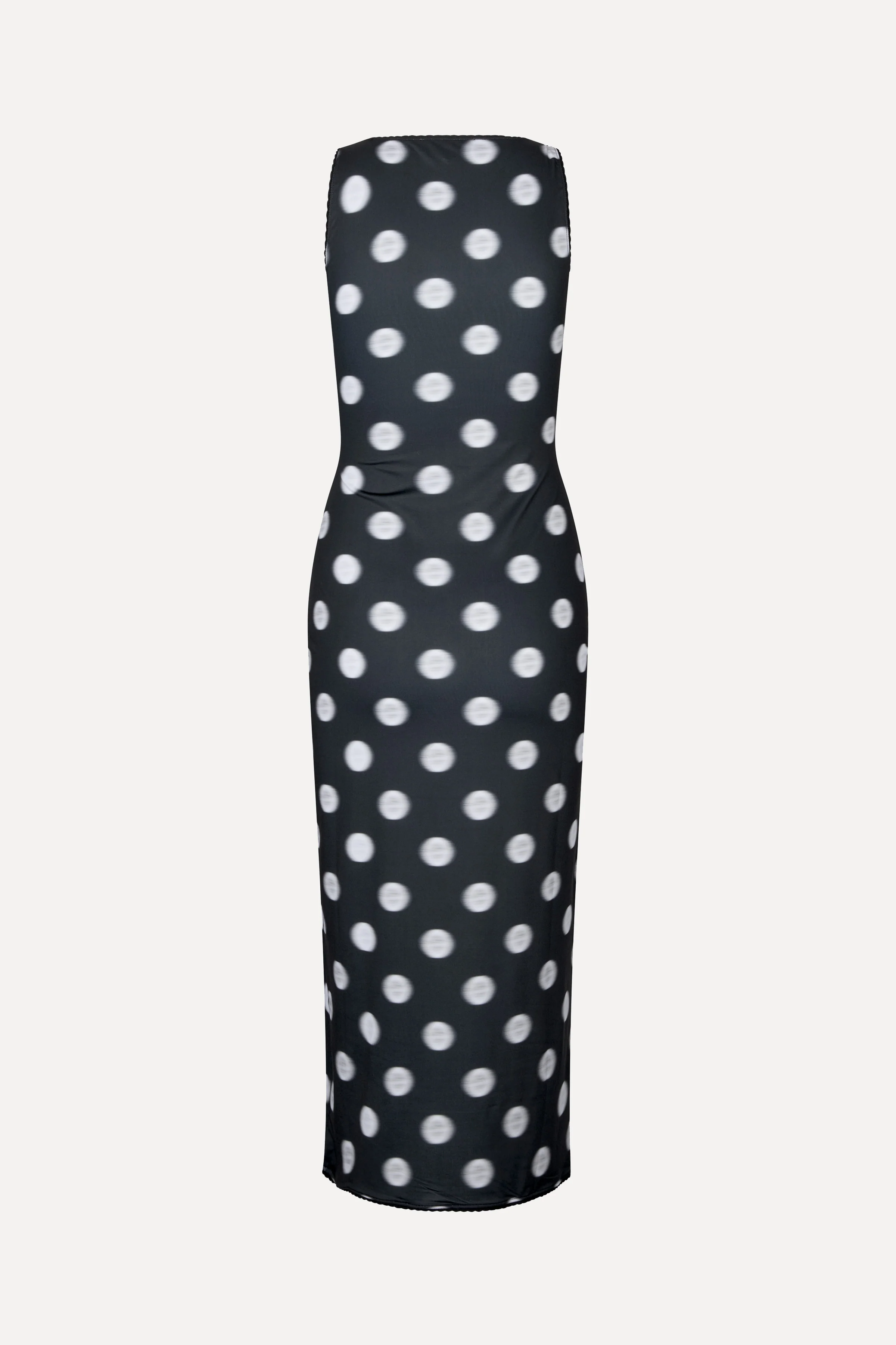 Elastic Deep Neckline Tank Dress - Dots in Motion - Image 4