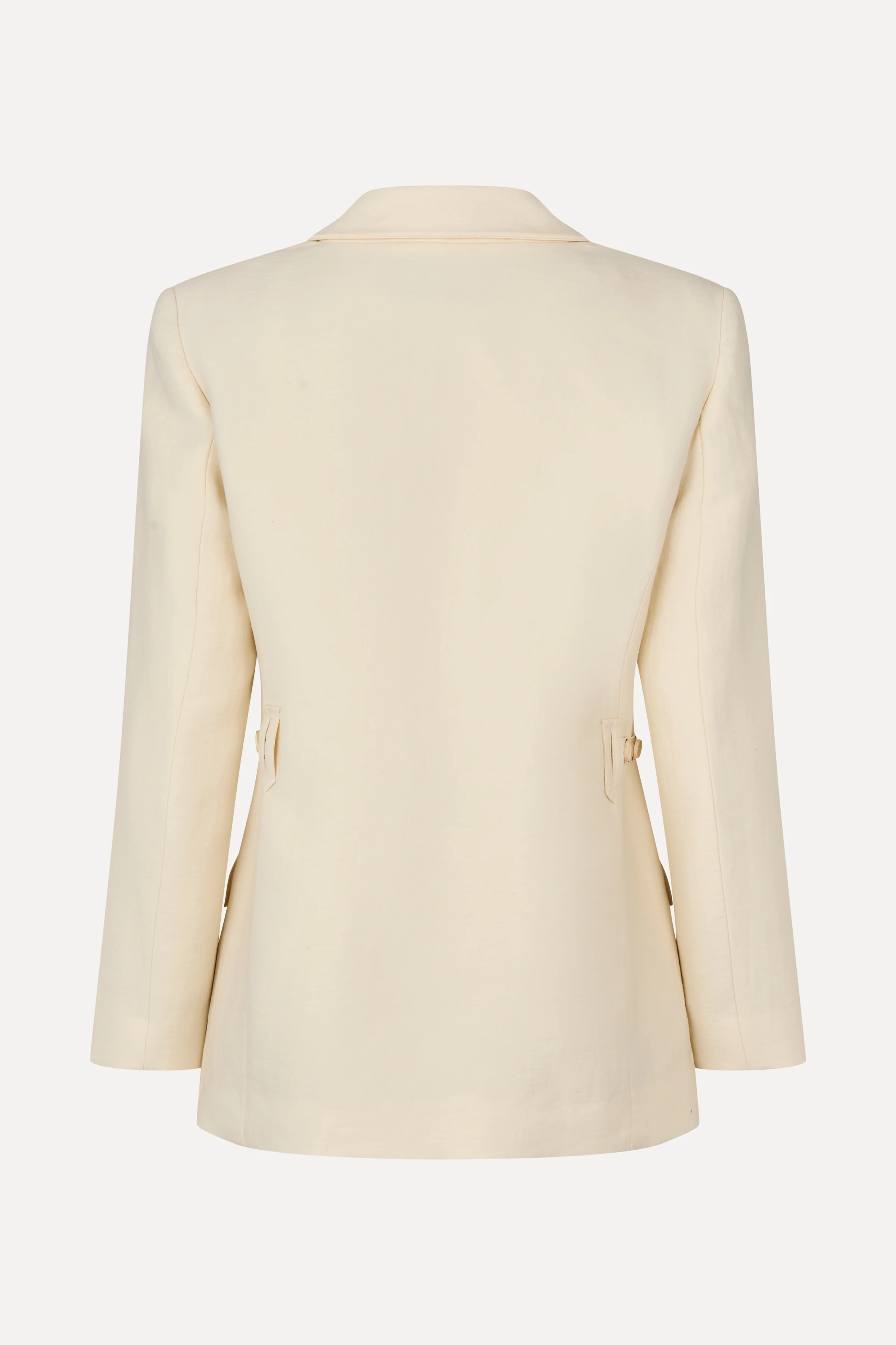 Elastic Detail Tailoring Blazer - Eggnog - Image 5