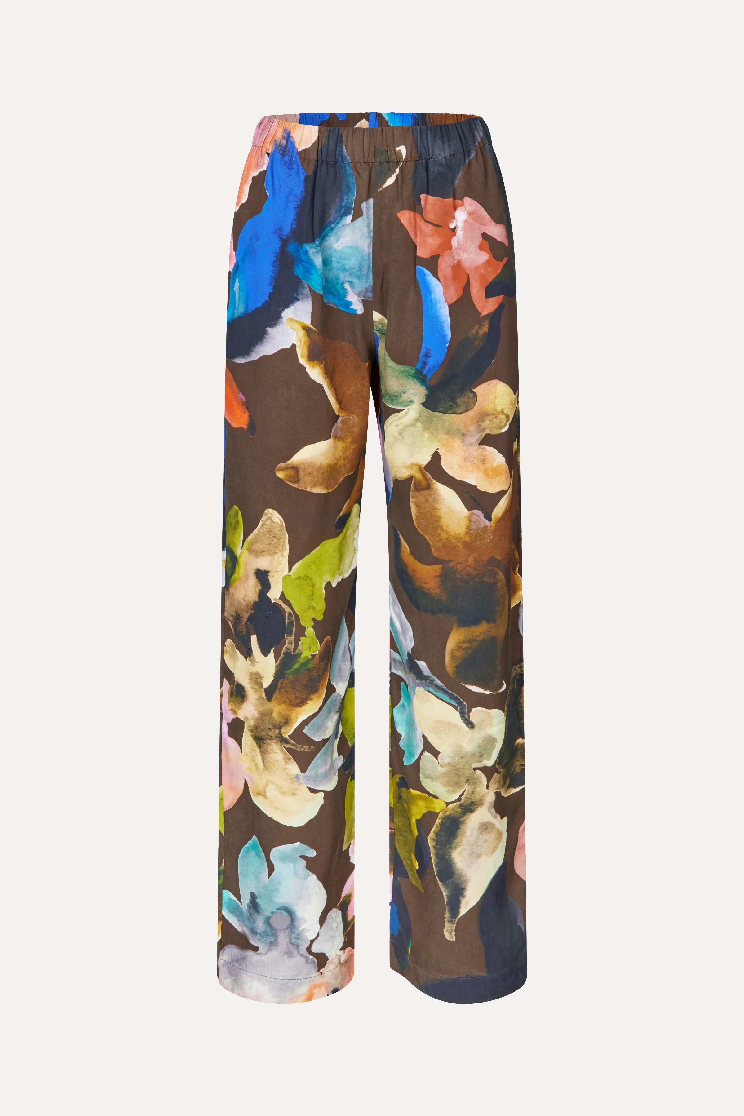 Elasticated Long Pants - Aquarelle Garden