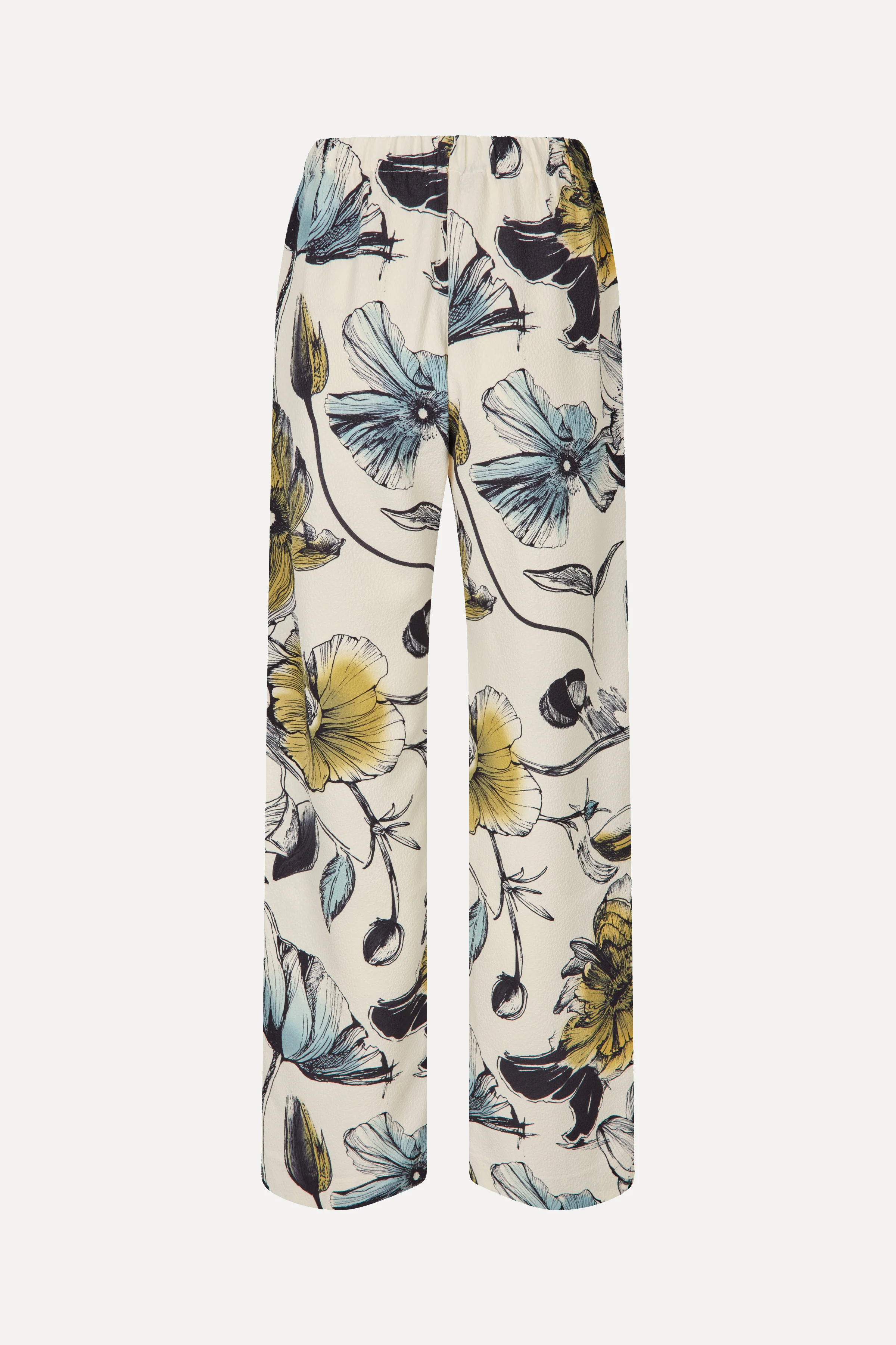 Elasticated Long Pants - Fine Line Poppies - Image 2