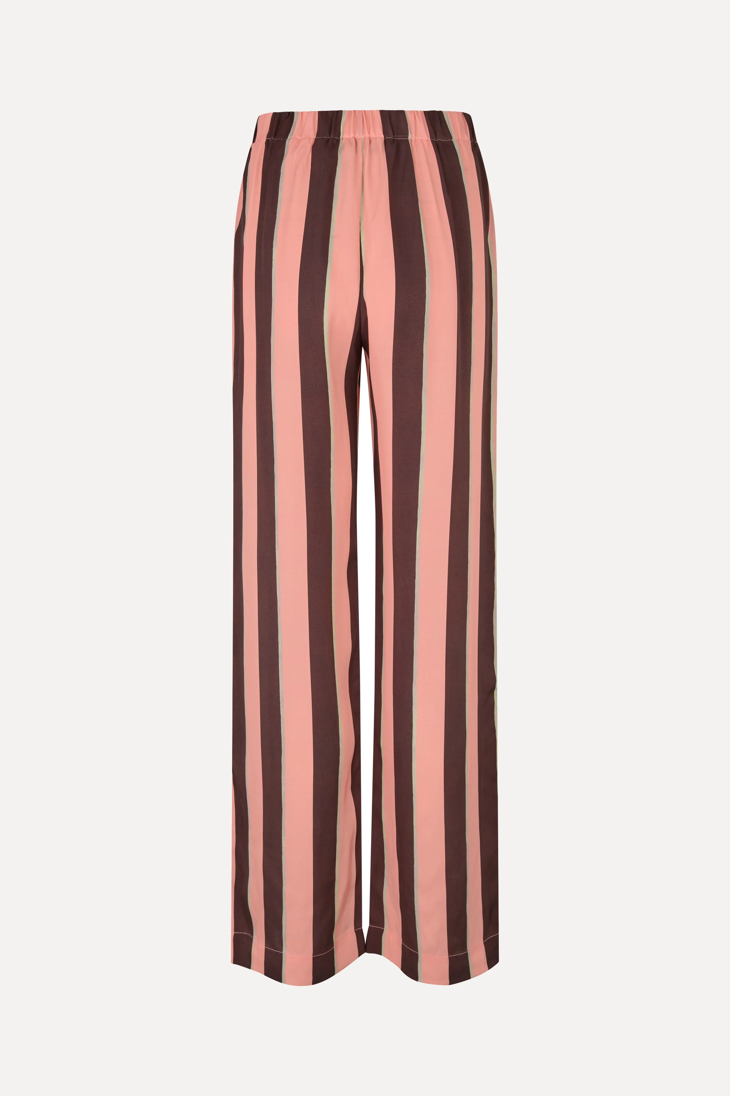 Elasticated Long Pants - Rosewood Mint Stripes - Image 3