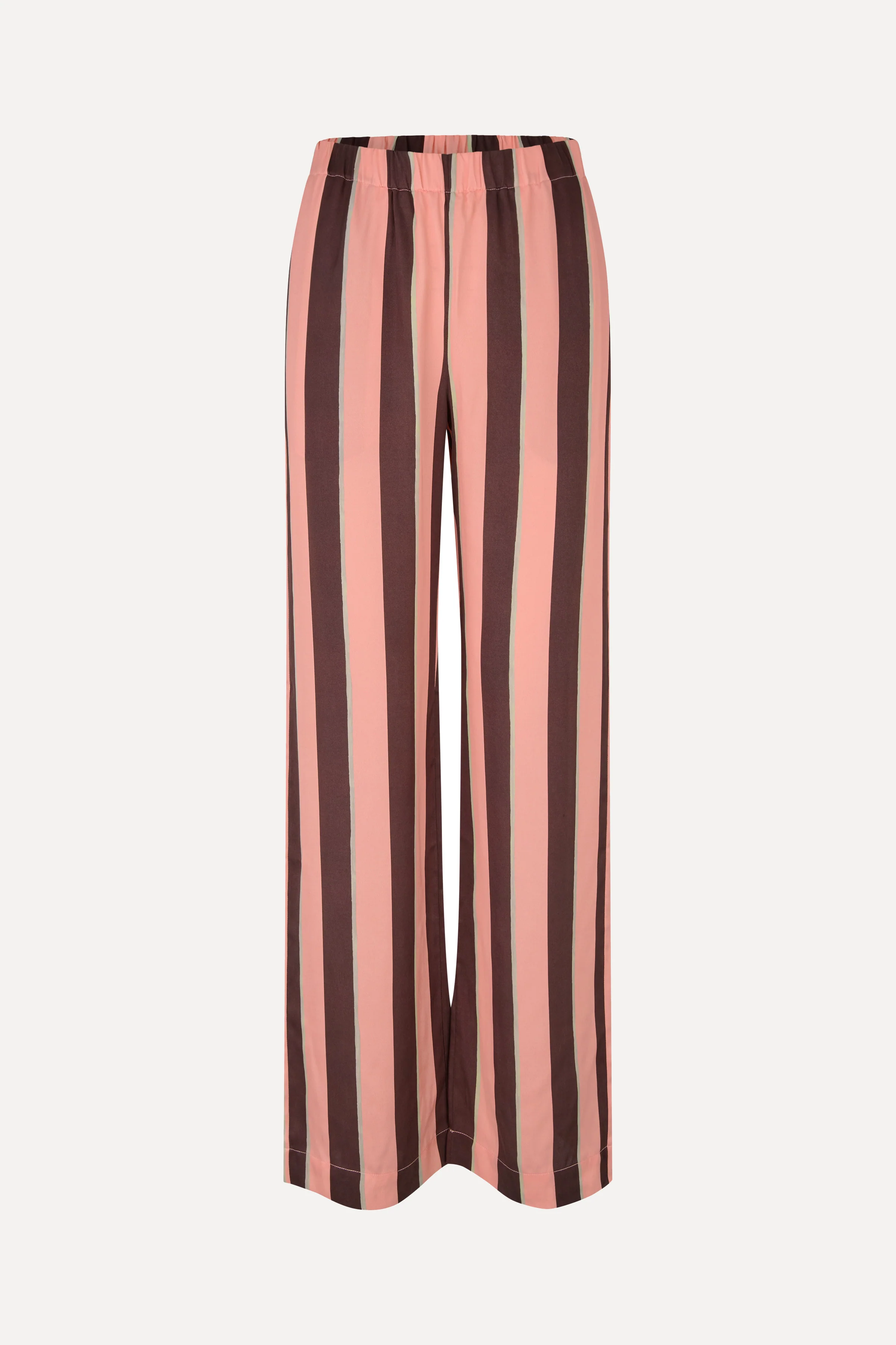 Elasticated Long Pants - Rosewood Mint Stripes - Image 4