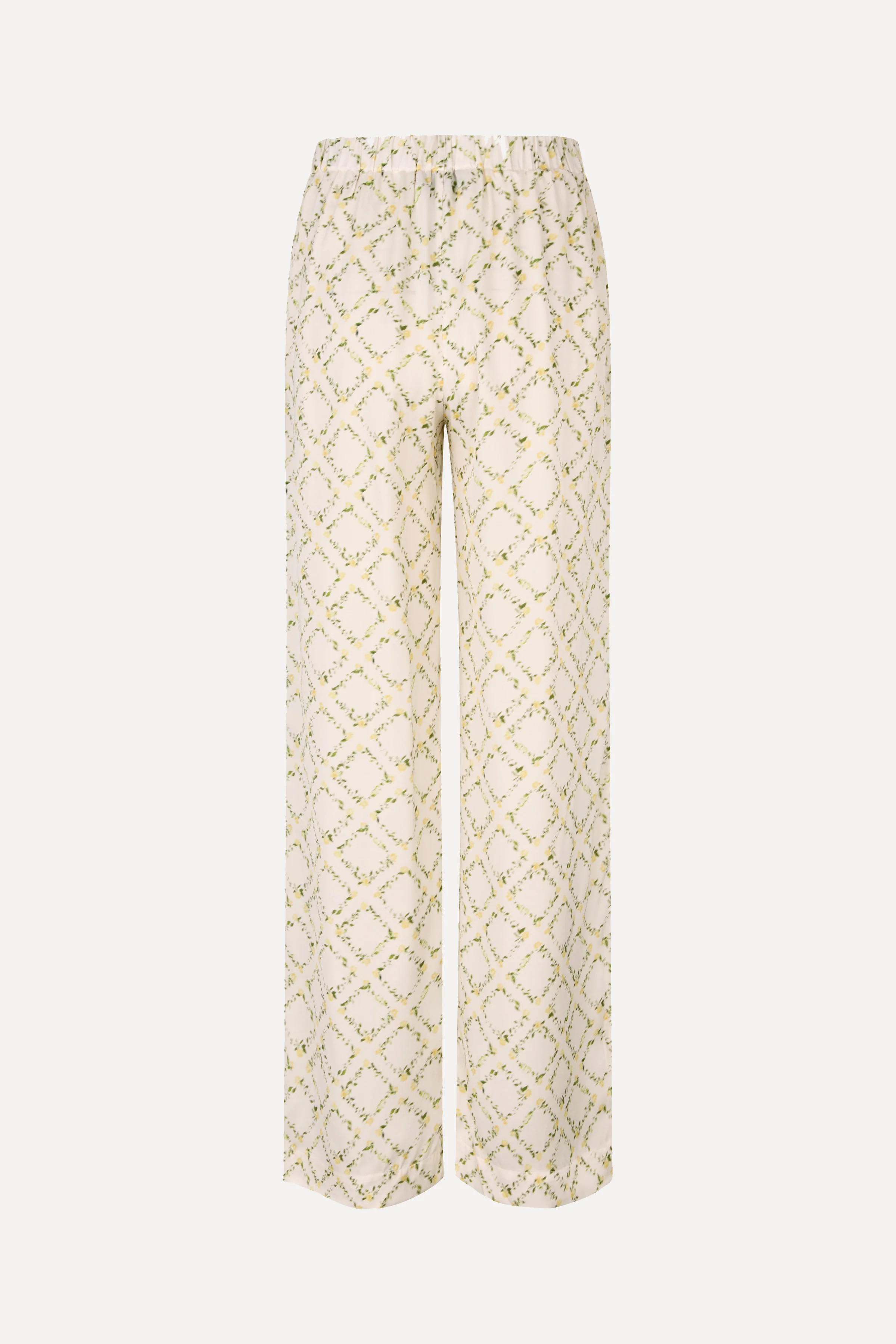 Elasticated Long Pants - Sakura Check Yellow - Image 3