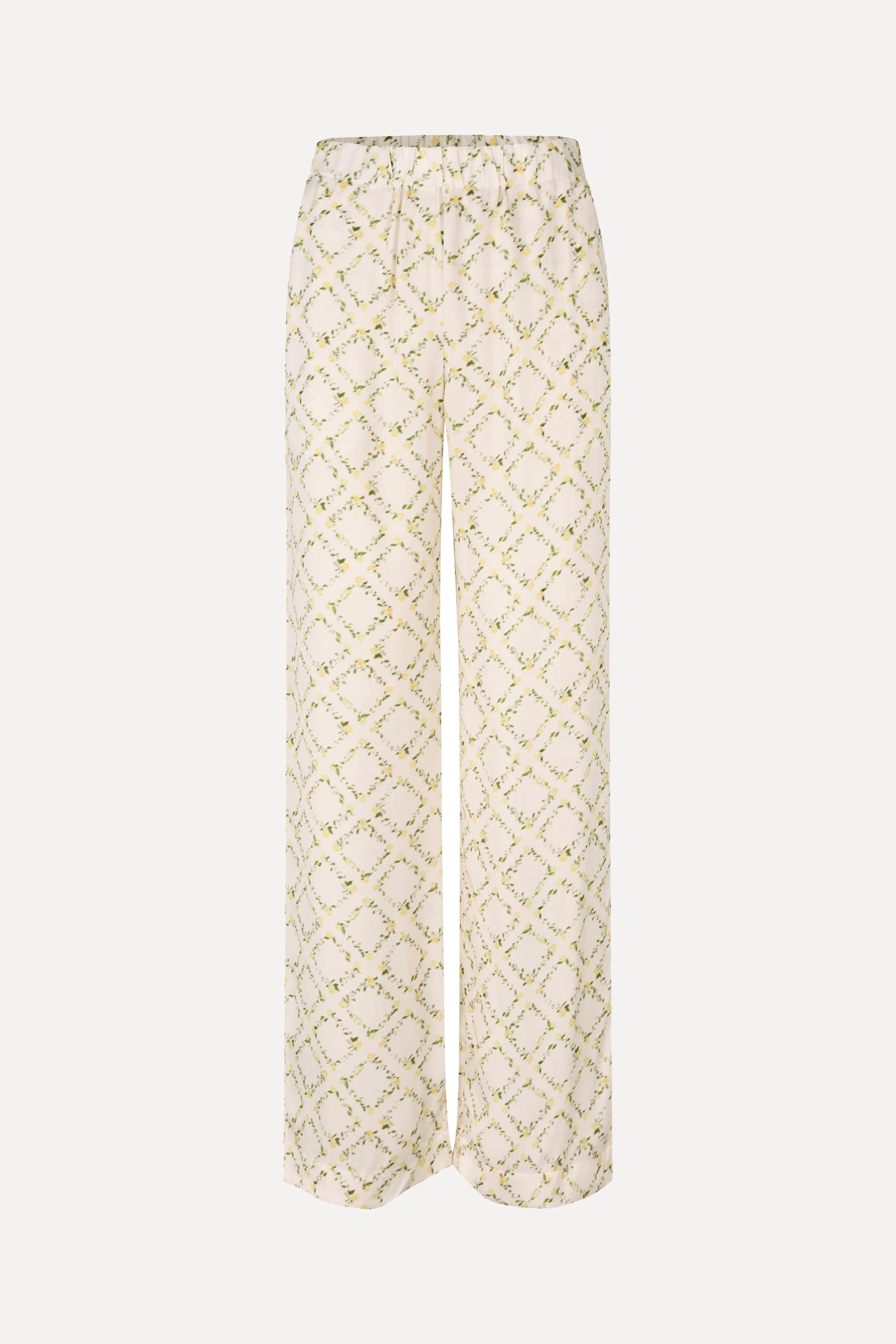 Elasticated Long Pants - Sakura Check Yellow - Image 4
