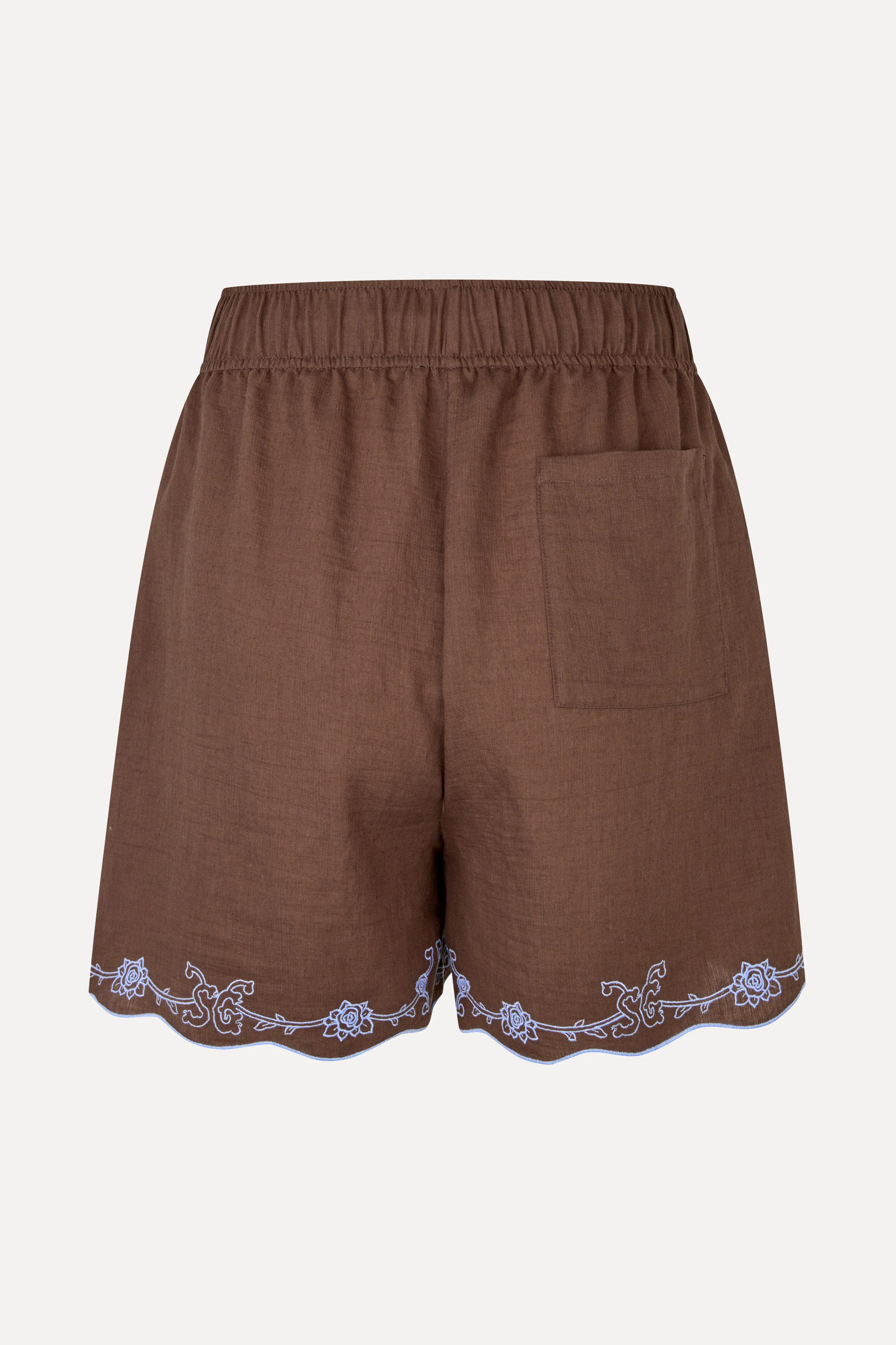 Elasticated Shorts - Roses Embroidery - Image 3