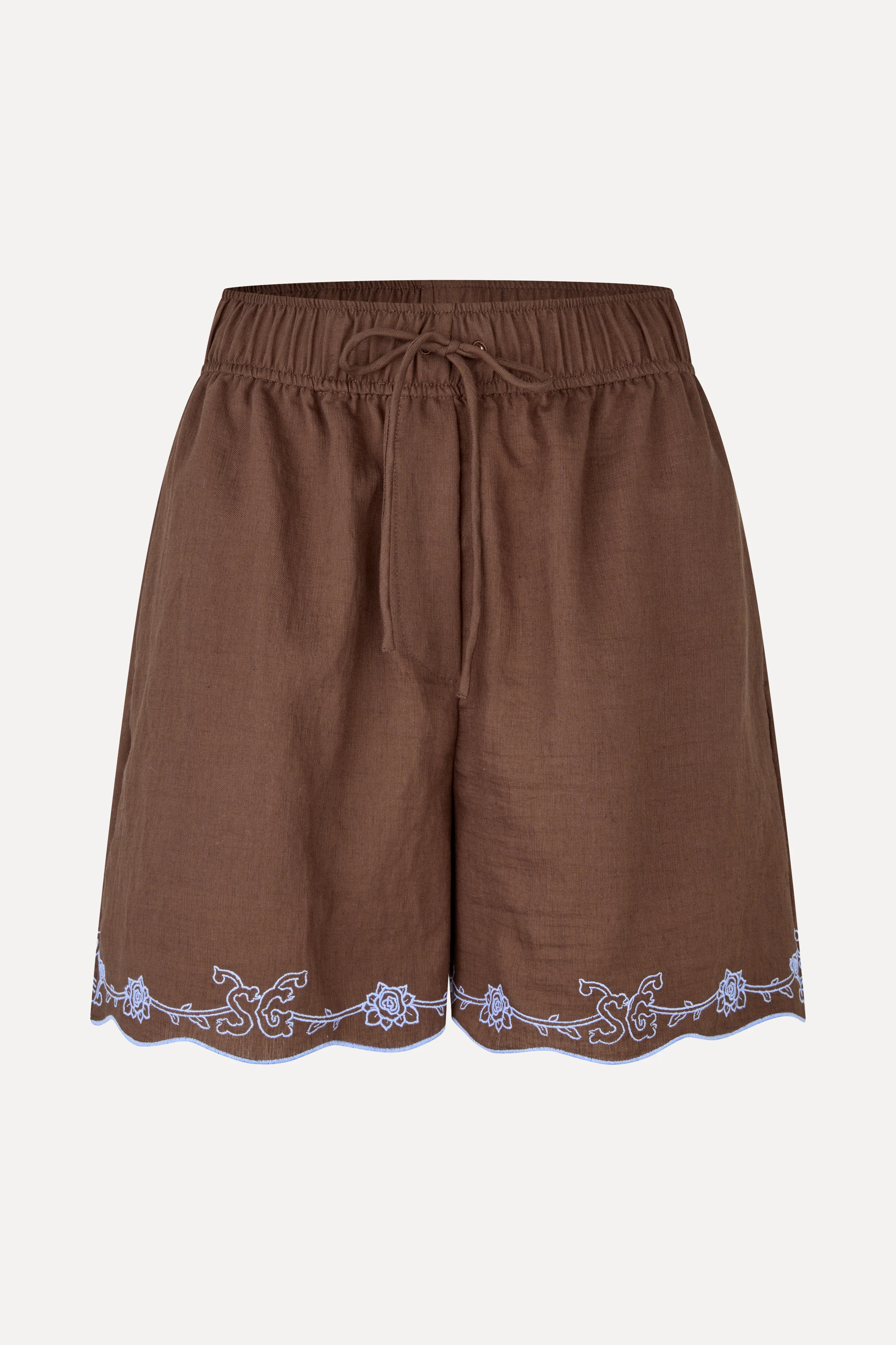 Elasticated Shorts - Roses Embroidery - Image 4