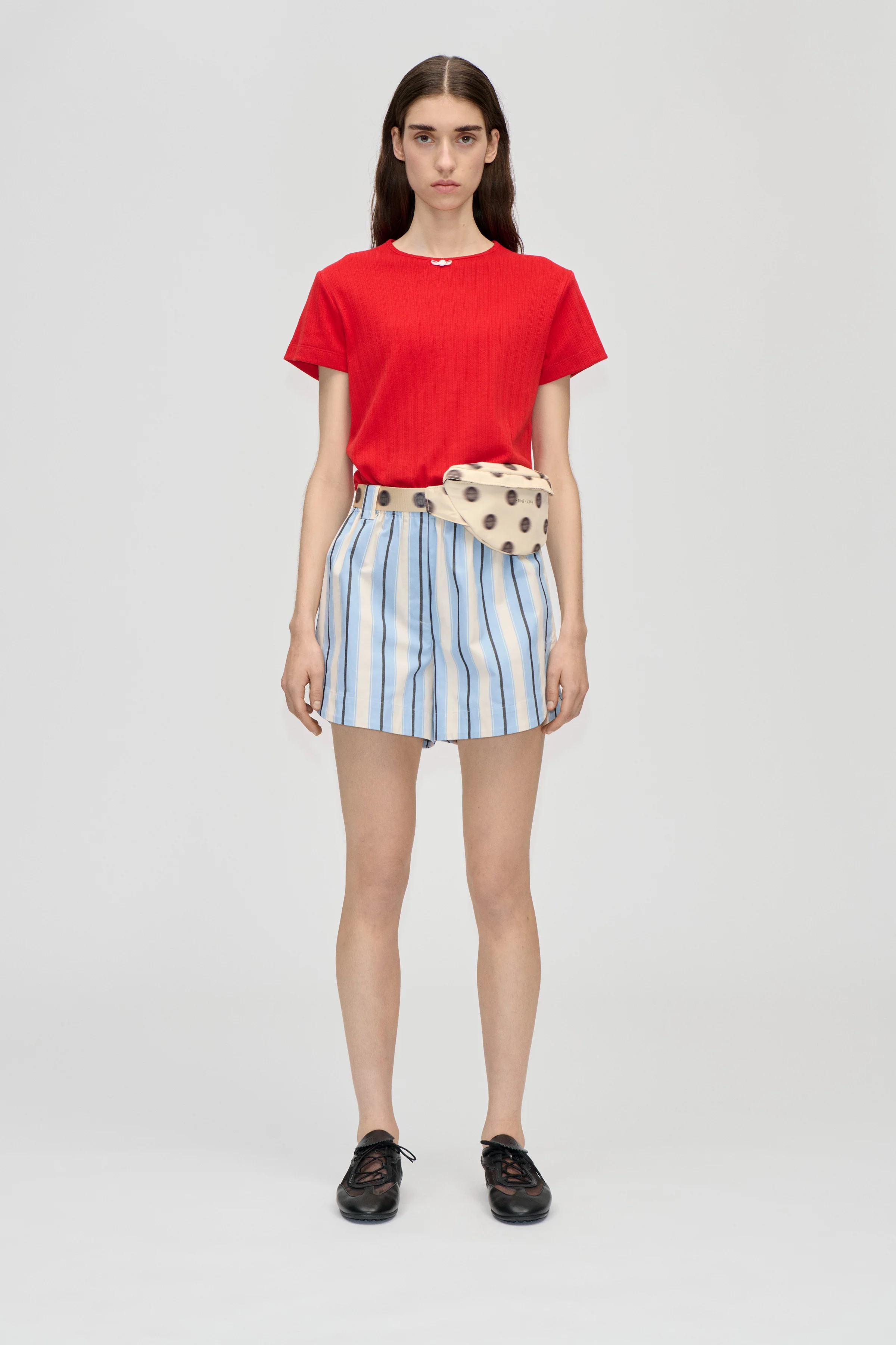 Elasticated Shorts With Tab - Lightwave Stripes