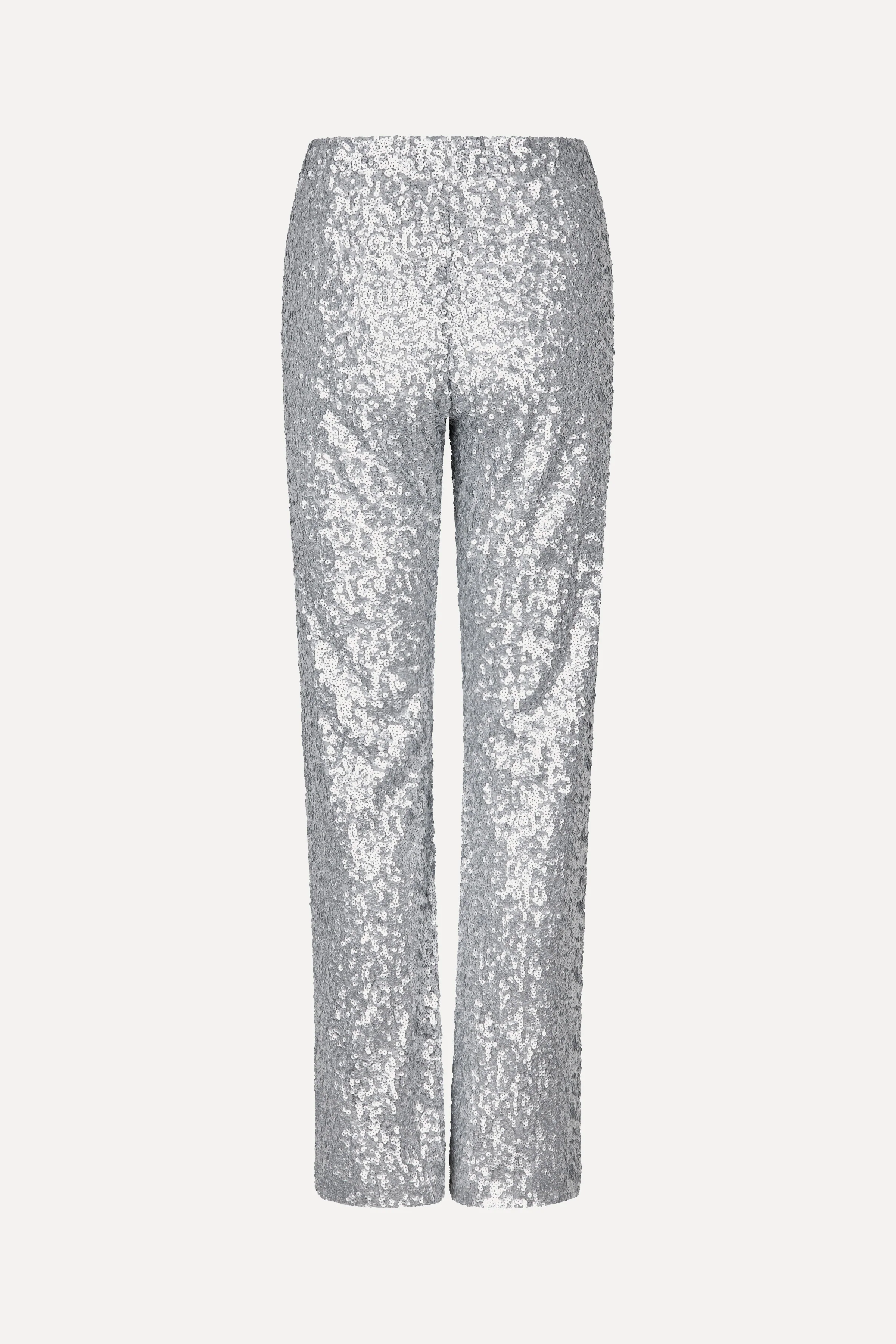 Elasticated Straight Long Pants - Steel Grey - Image 2