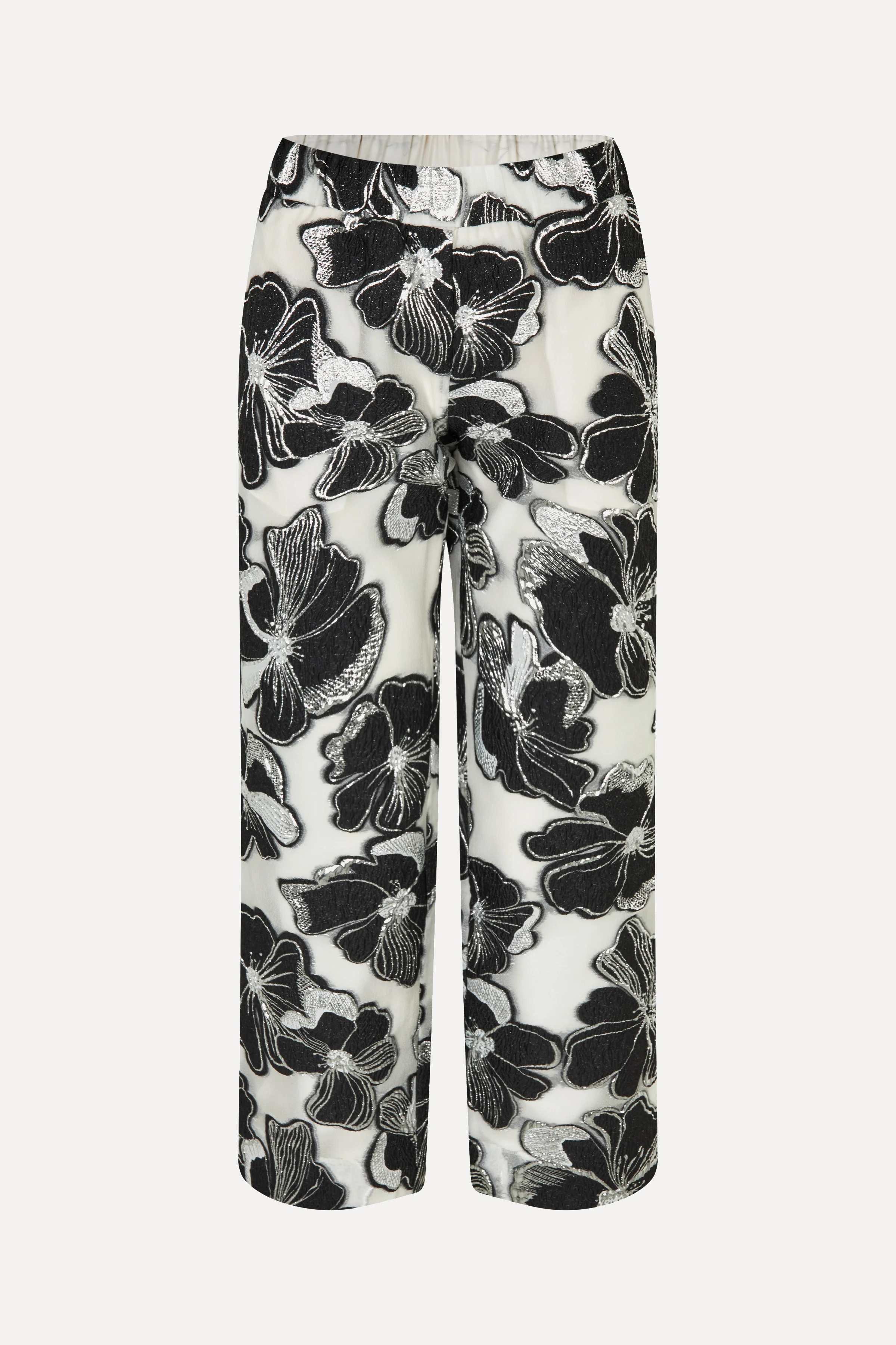 Elasticated Waistband Pants - Anemone Jacquard