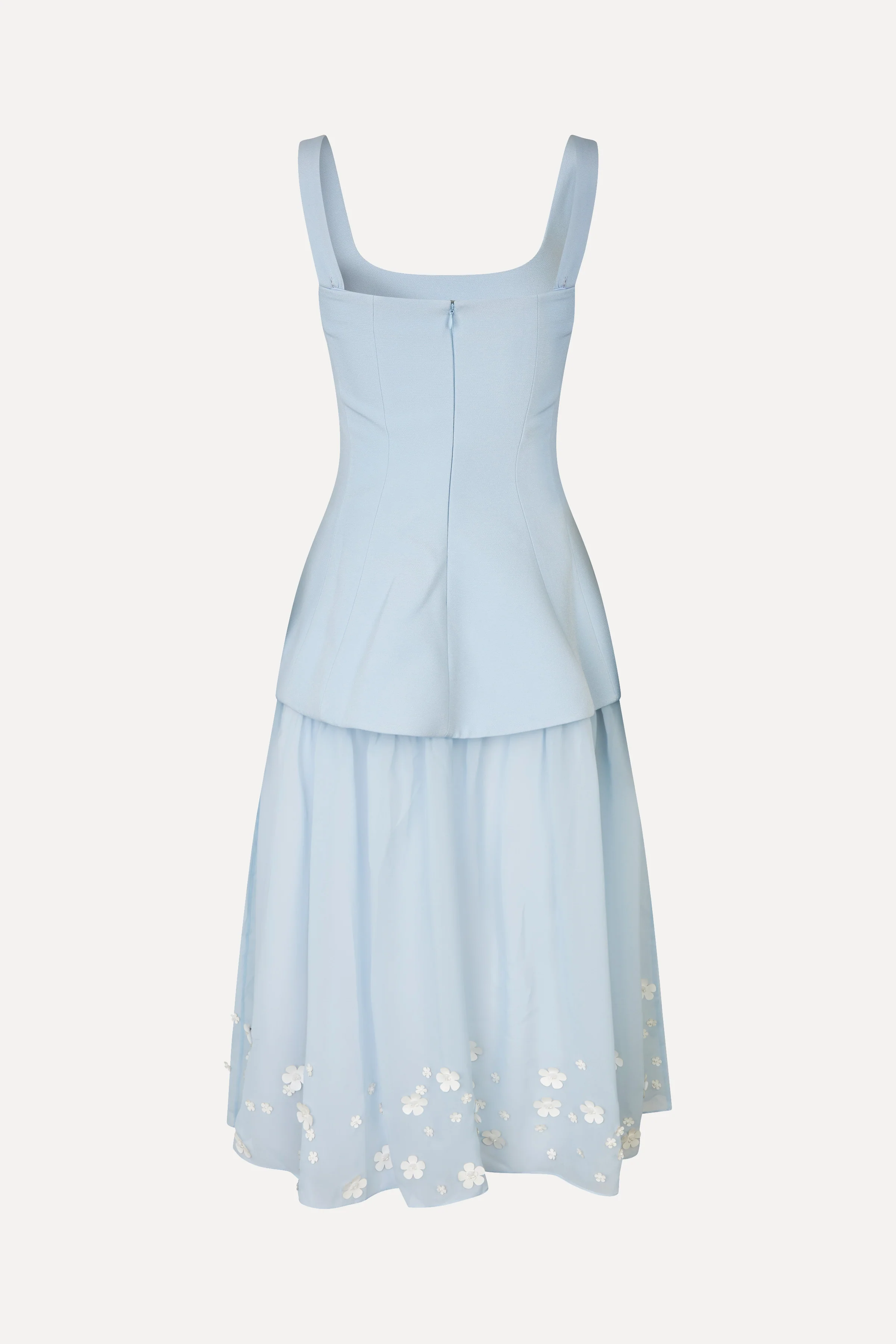 Elevated Bustier Dress - Light Blue Bloom - Image 4