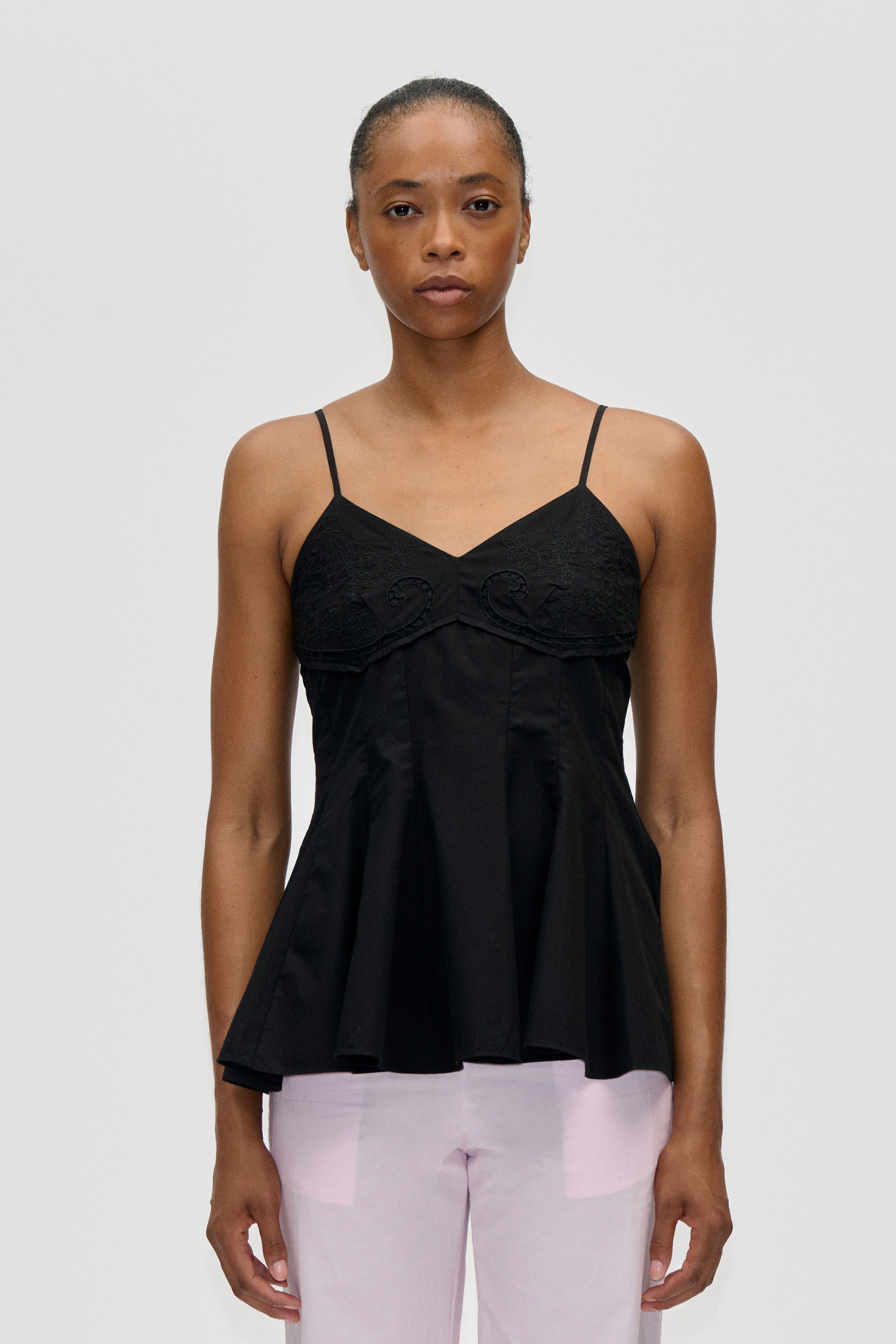 Embroidered Bustier Top - Broderie Anglaise