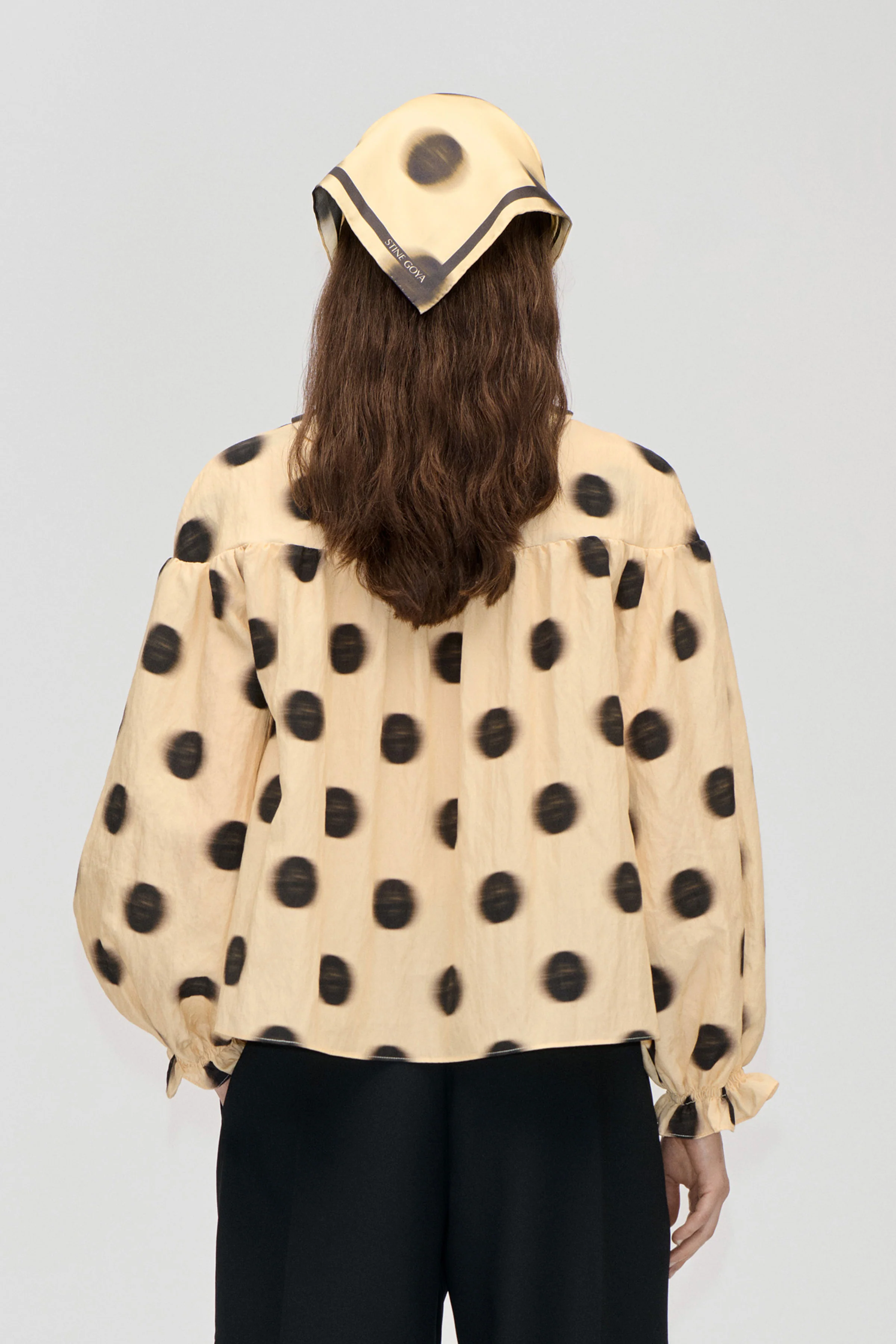 Front Detail Long Sleeve Top - Dots in Motion - Image 2