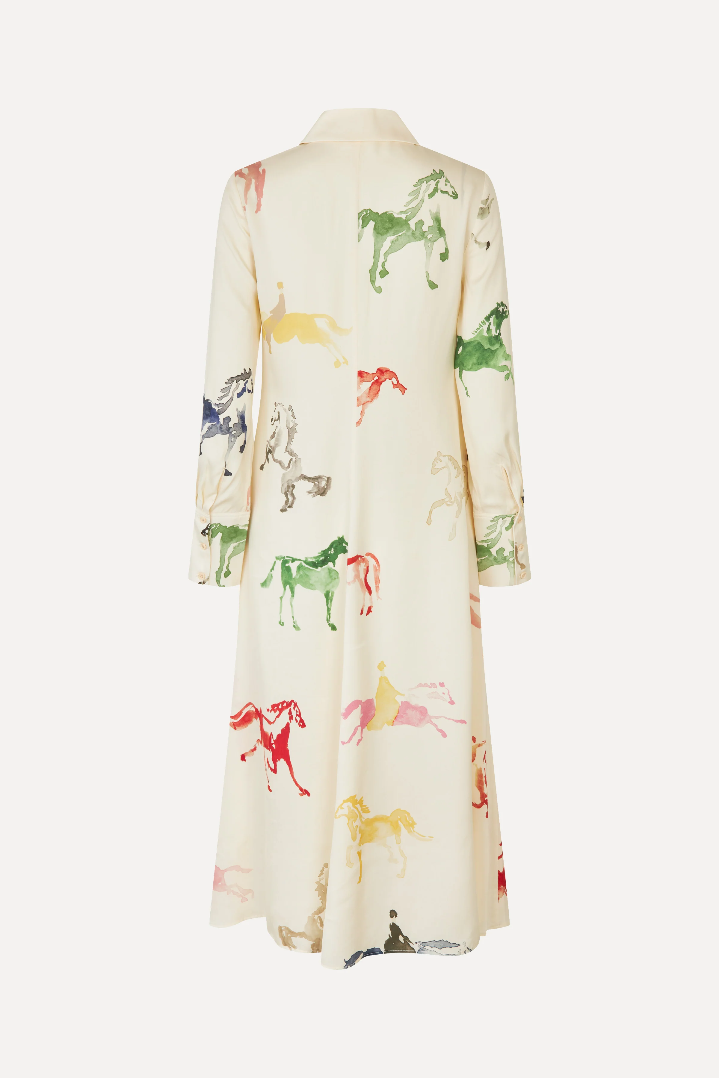 Front Placket Midi Polo Dress - Horses - Image 4