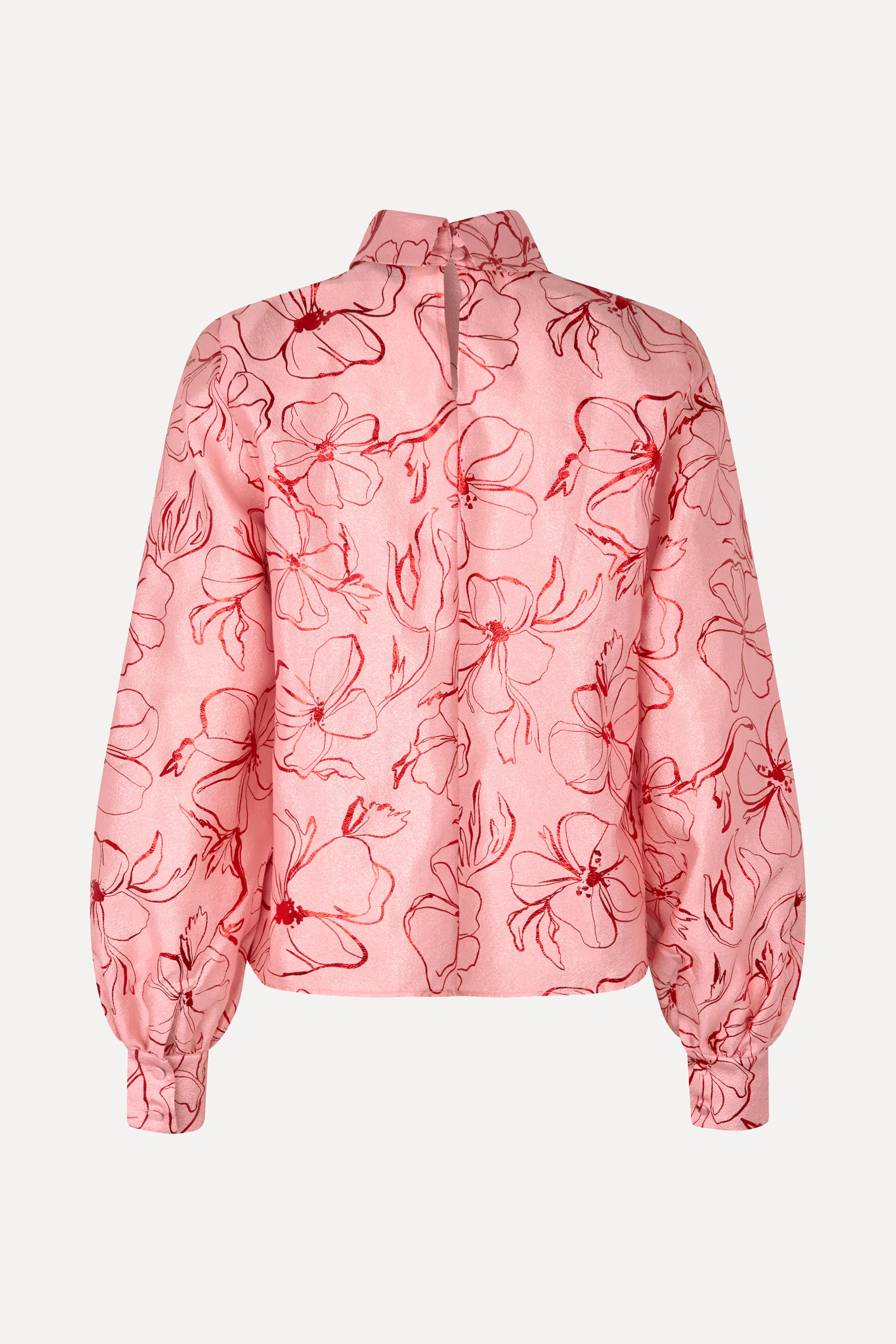 Gathered Long Sleeve Top - Foil Foliage - Image 2
