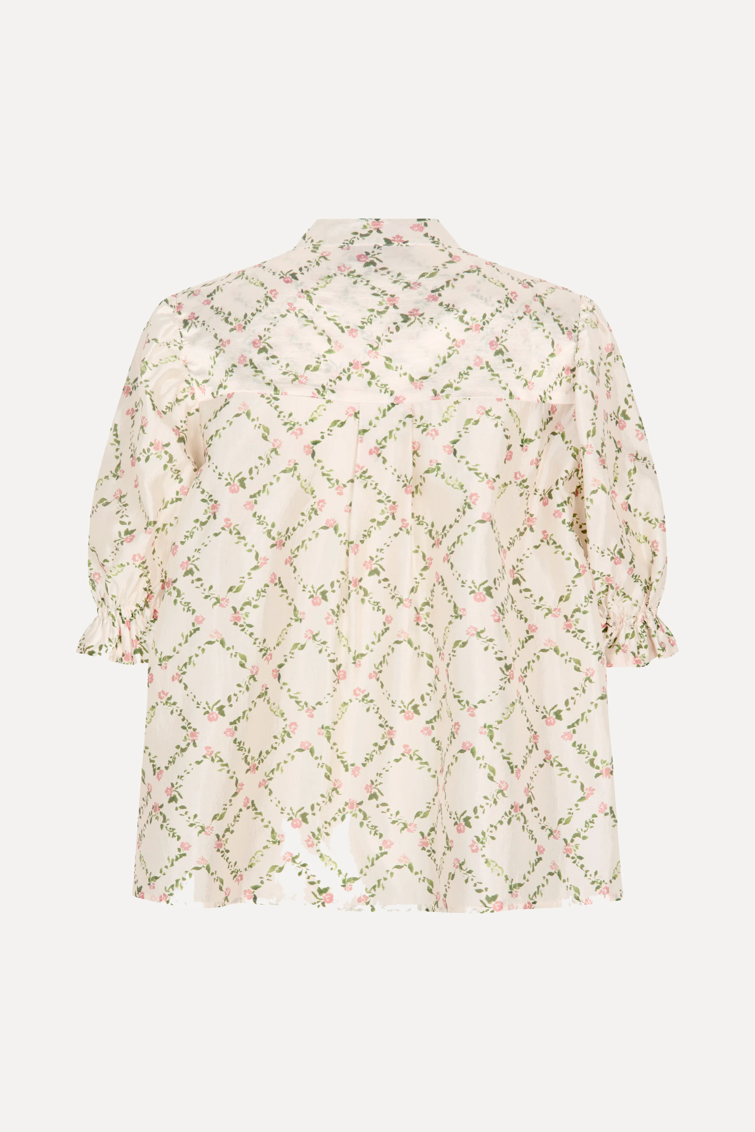Gathered Top - Sakura Check Pink - Image 4