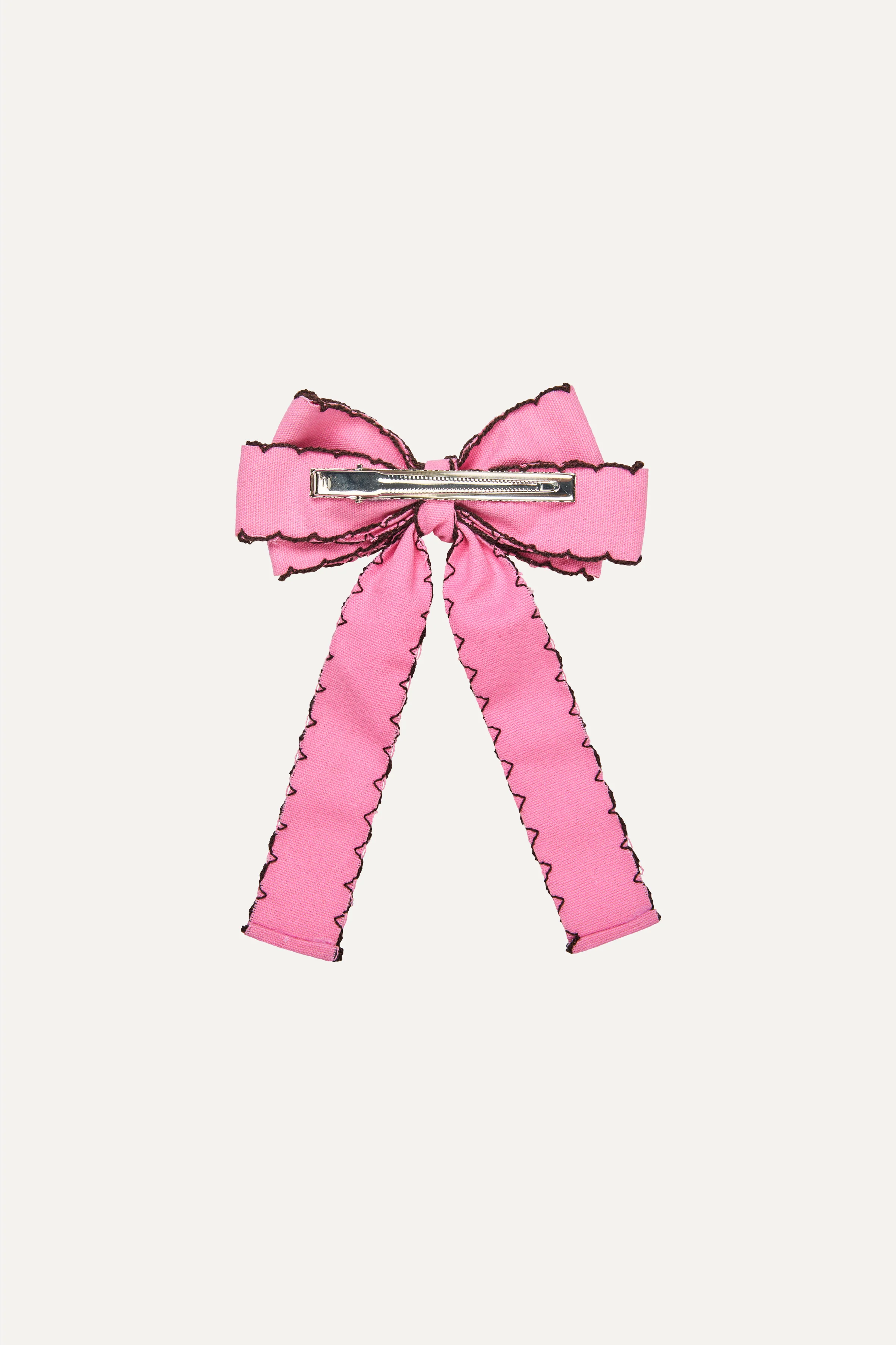 Hair Bow Clip - Muted Blush - Image 4