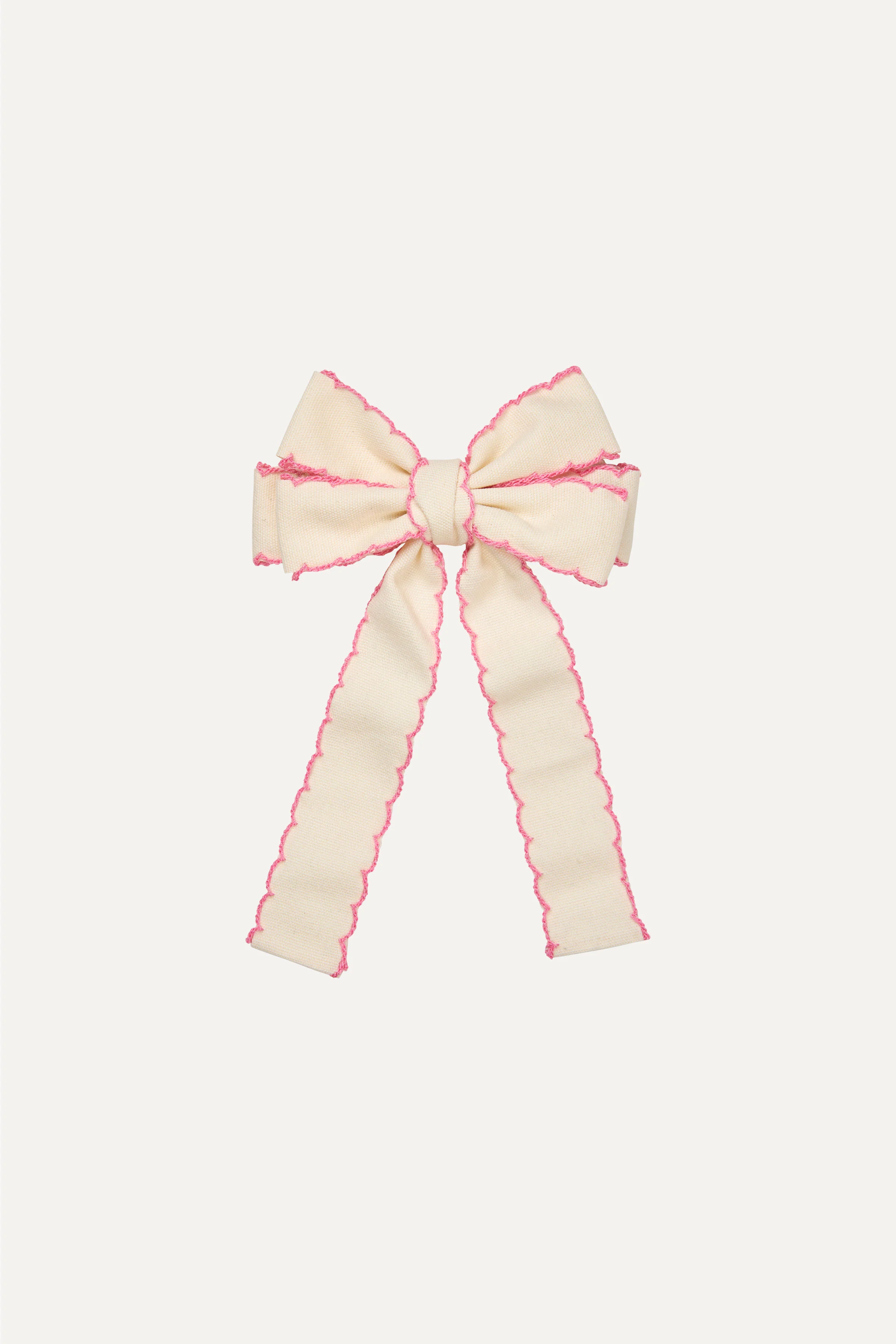 Hair Bow Clip - Porcelain Cream - Image 3