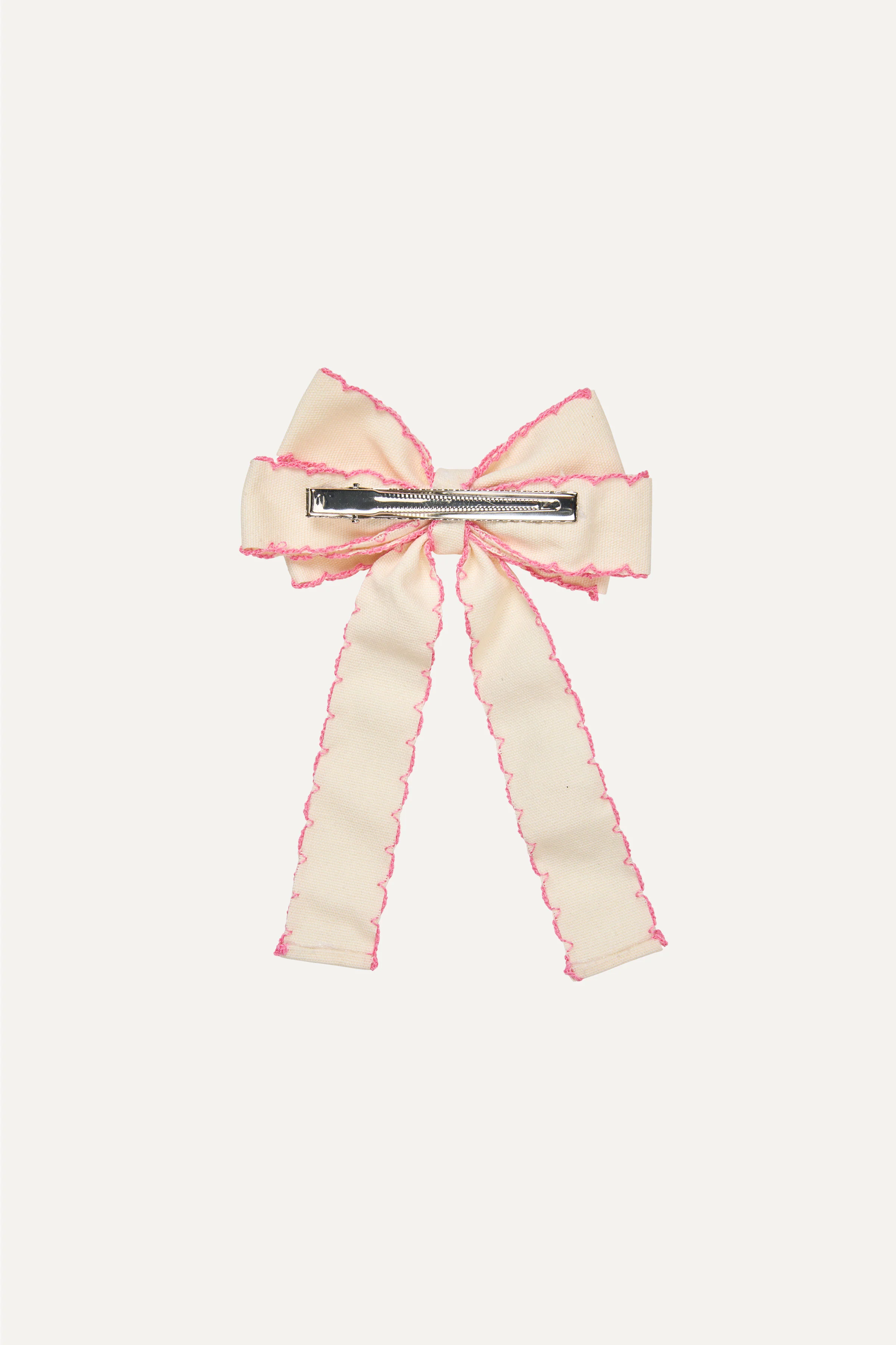 Hair Bow Clip - Porcelain Cream - Image 4