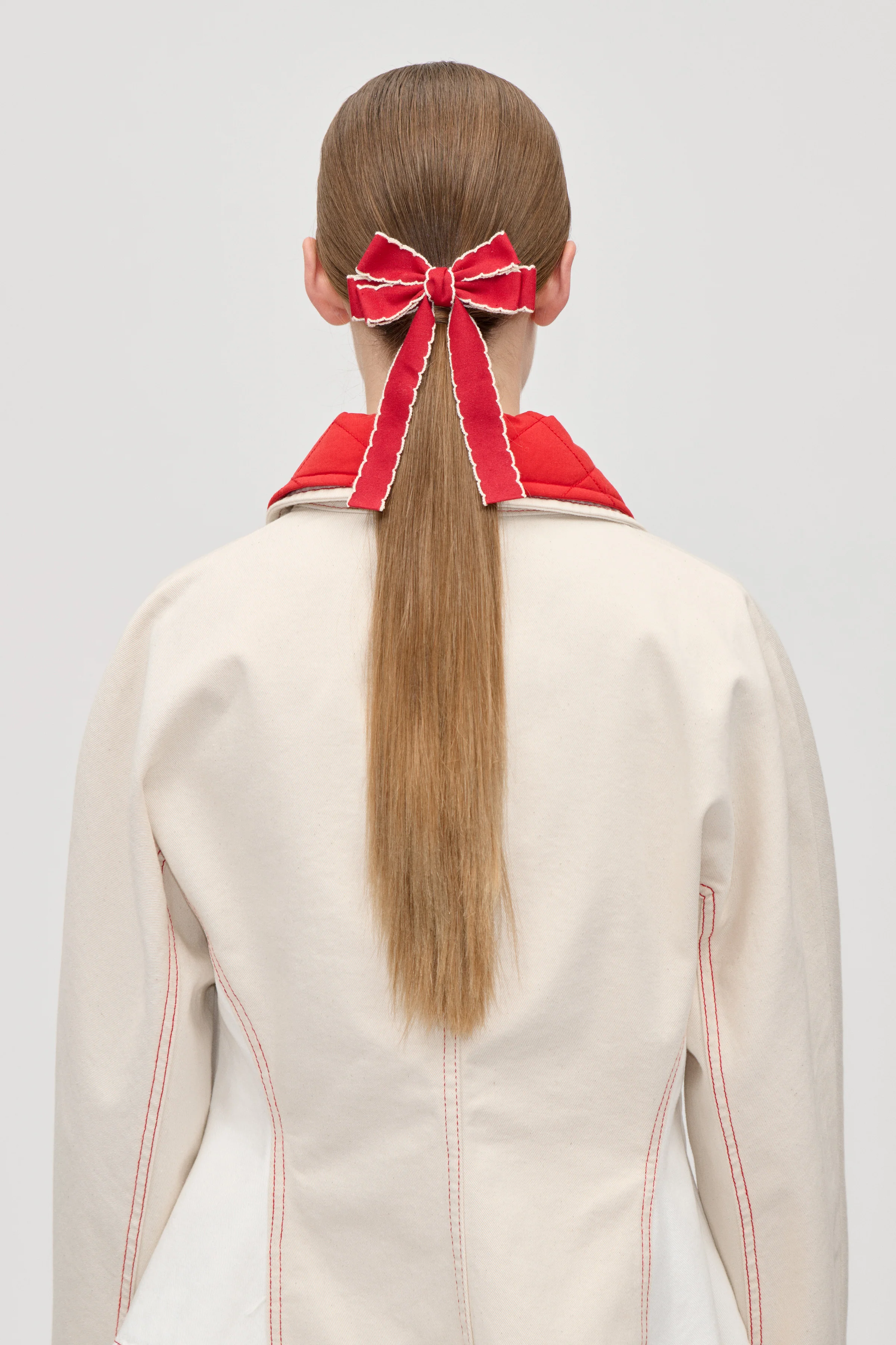Hair Bow Clip - Red