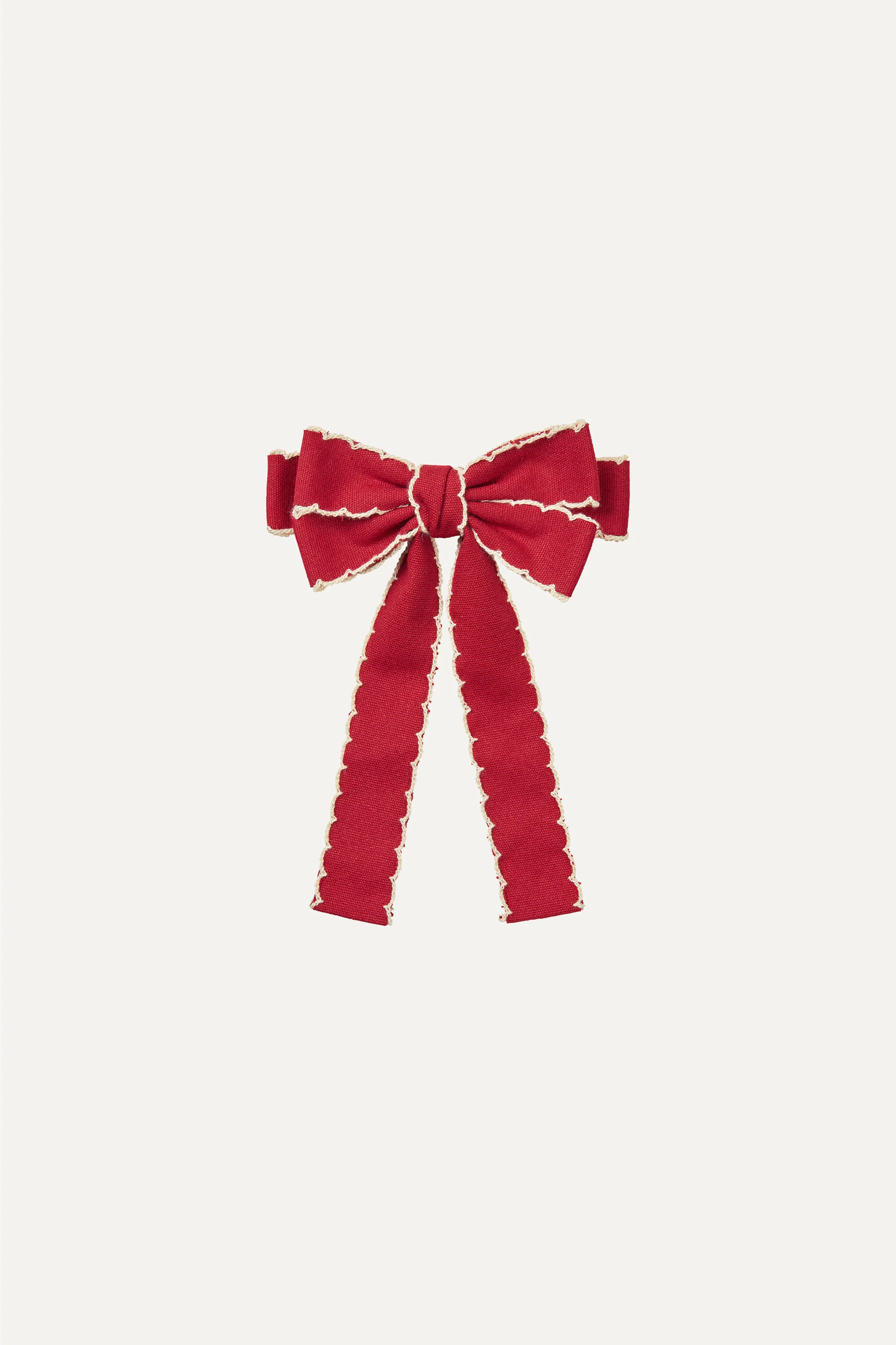 Hair Bow Clip - Red - Image 2
