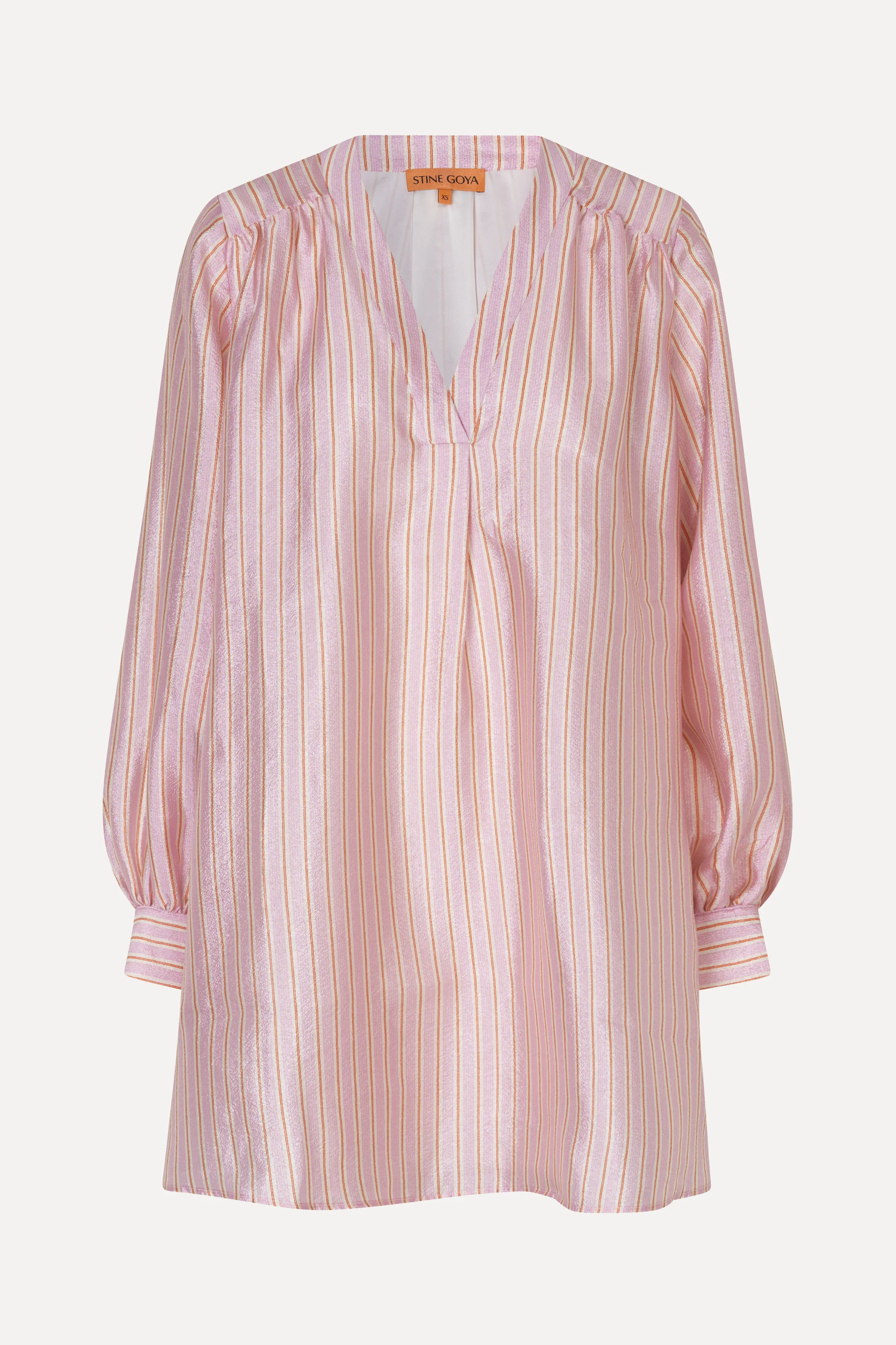Kimono Mini Dress - Rose Pinstripe