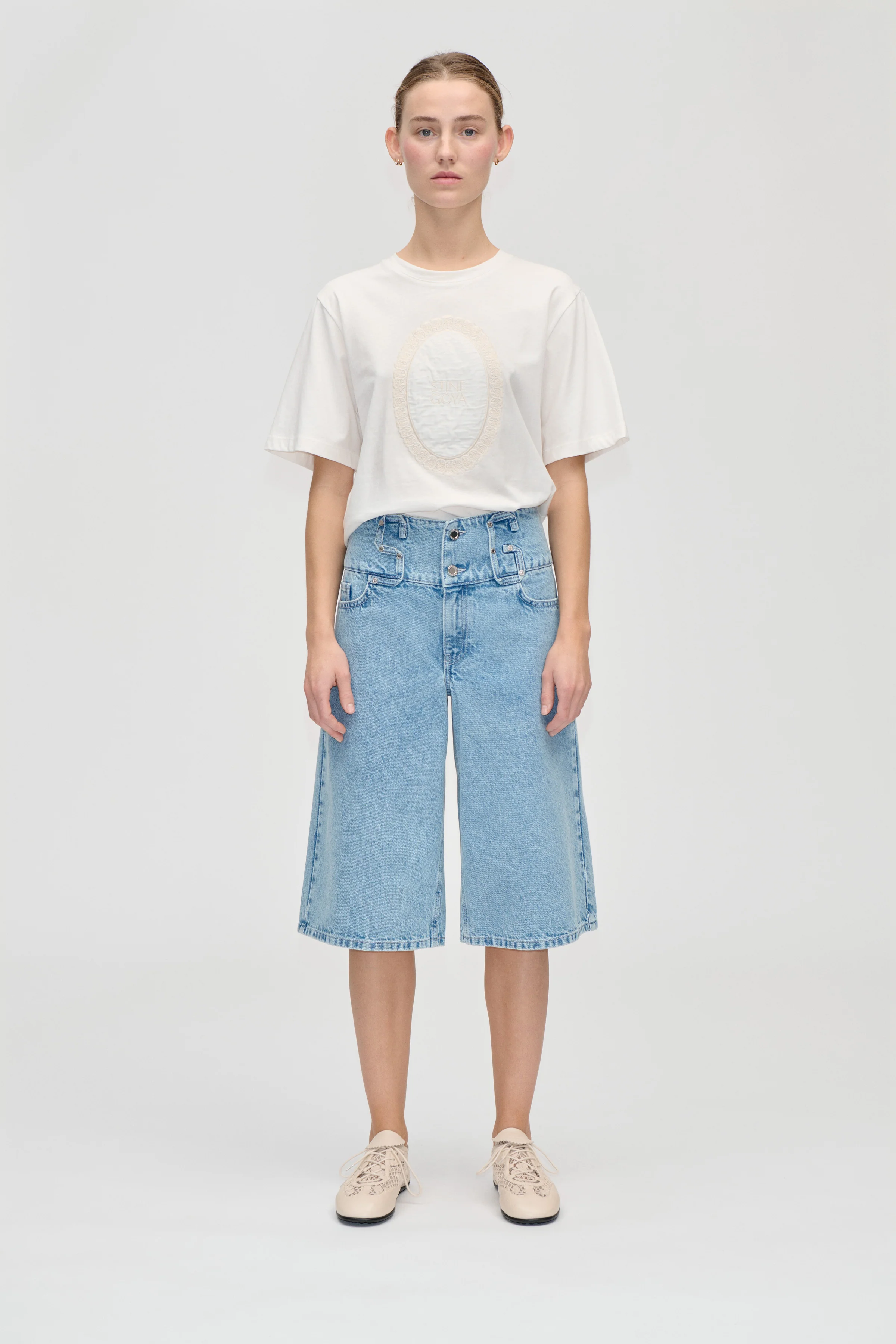 Logoed Loop Jorts - Denim Blue