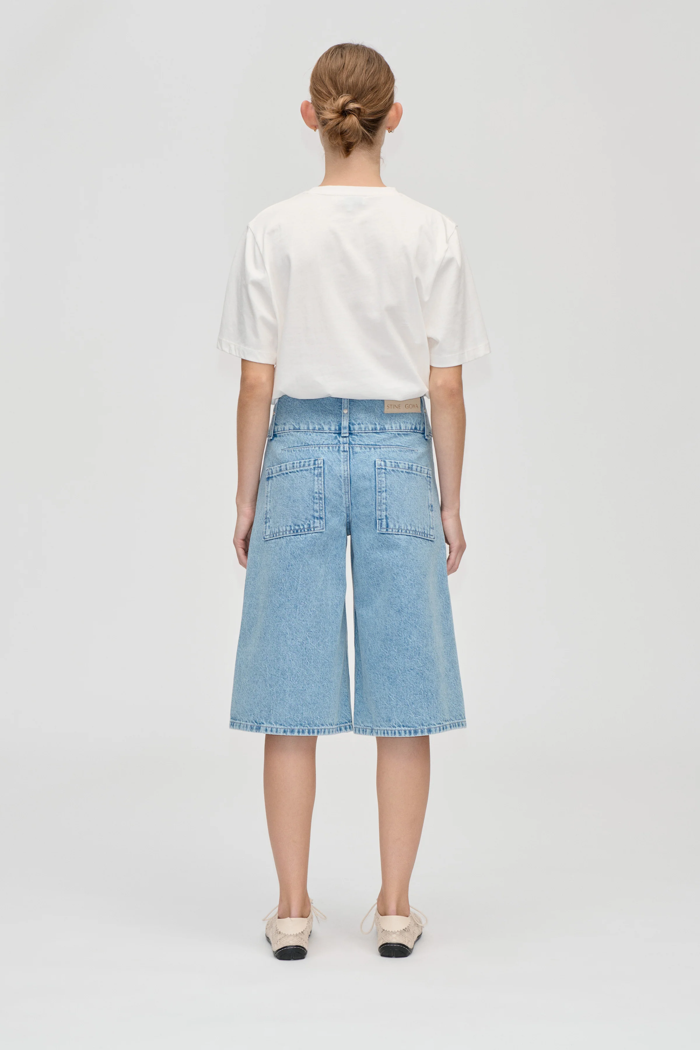 Logoed Loop Jorts - Denim Blue - Image 2