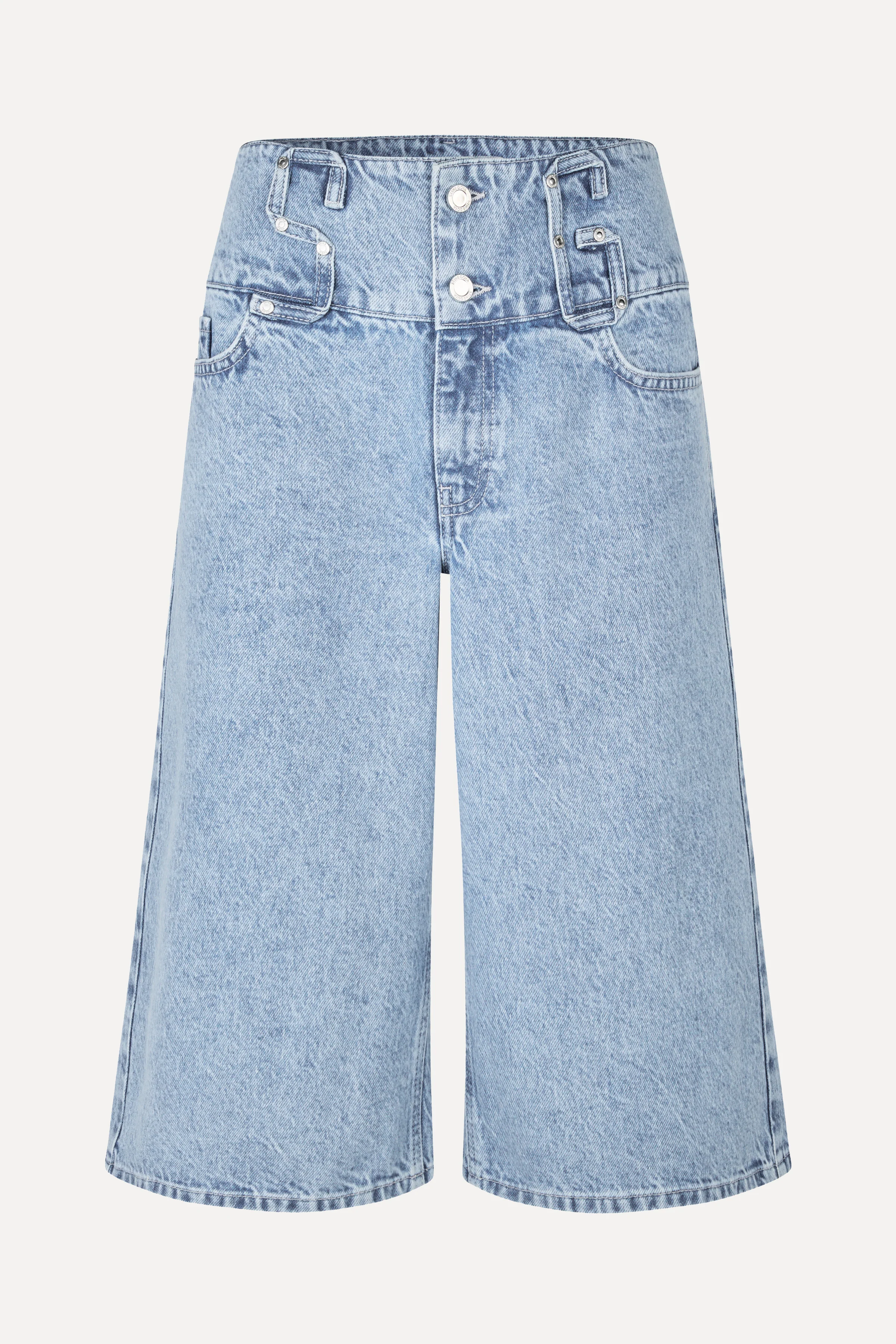 Logoed Loop Jorts - Denim Blue - Image 4