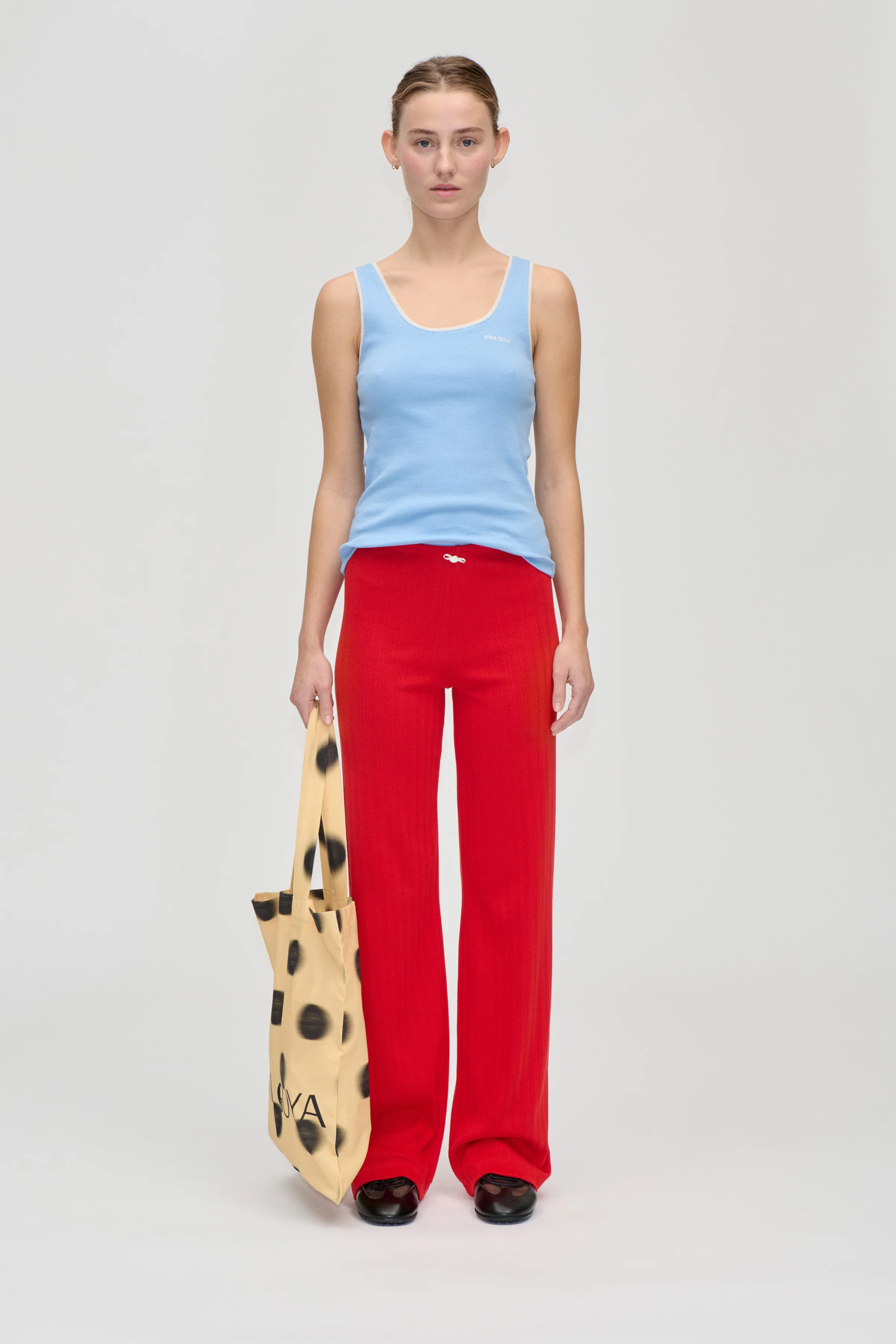 Long Relaxed Pants - Velocity Red