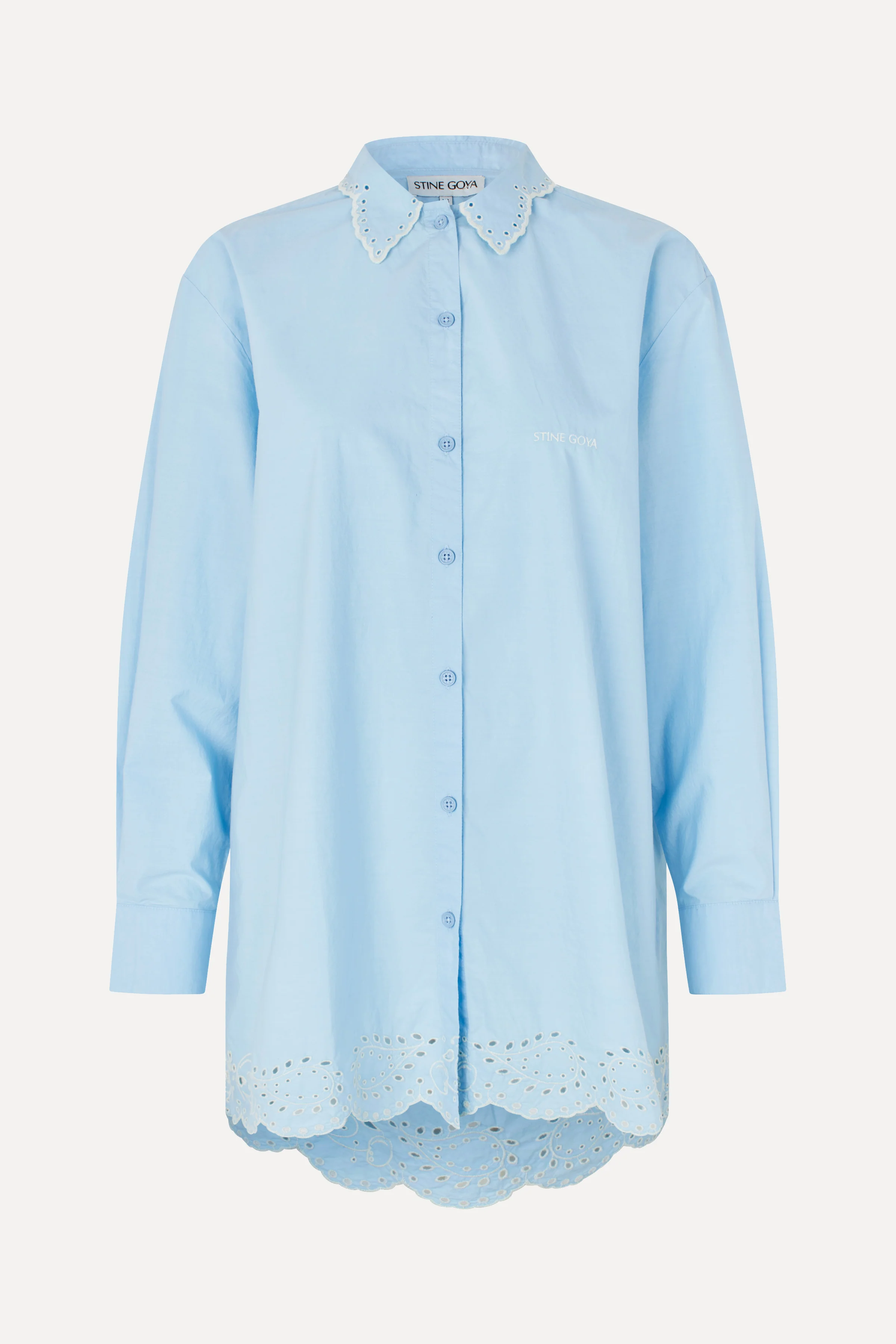 Long Sleeve Oversized Shirt - Teapot Blue - Image 3