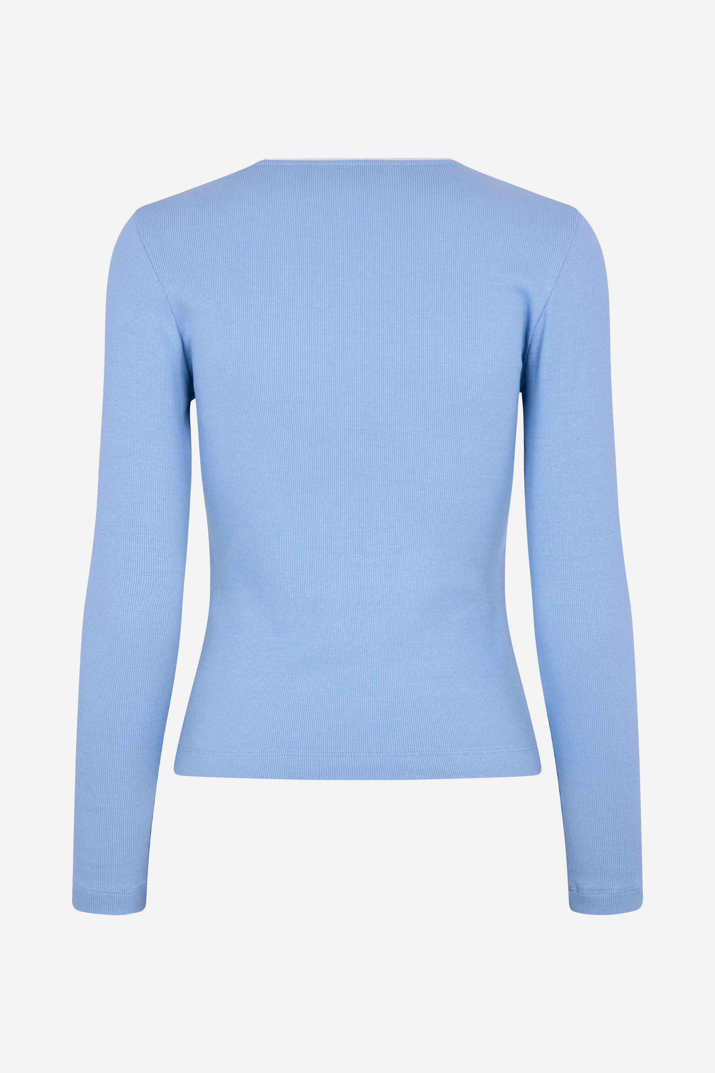 Long Sleeve Rib Top - Bel Air Blue - Image 4