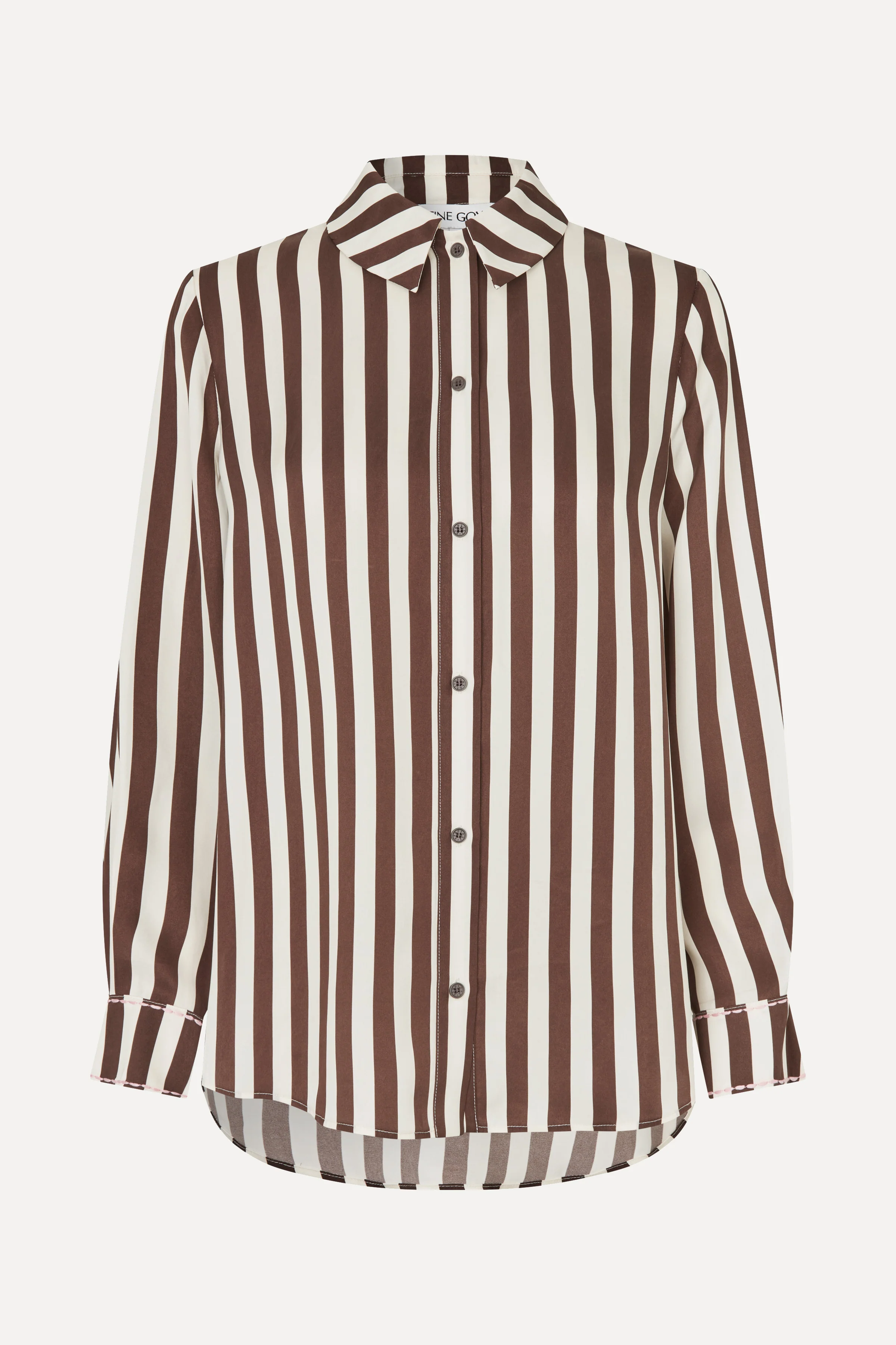 Long Sleeve Shirt - Ivory Stripes - Image 3
