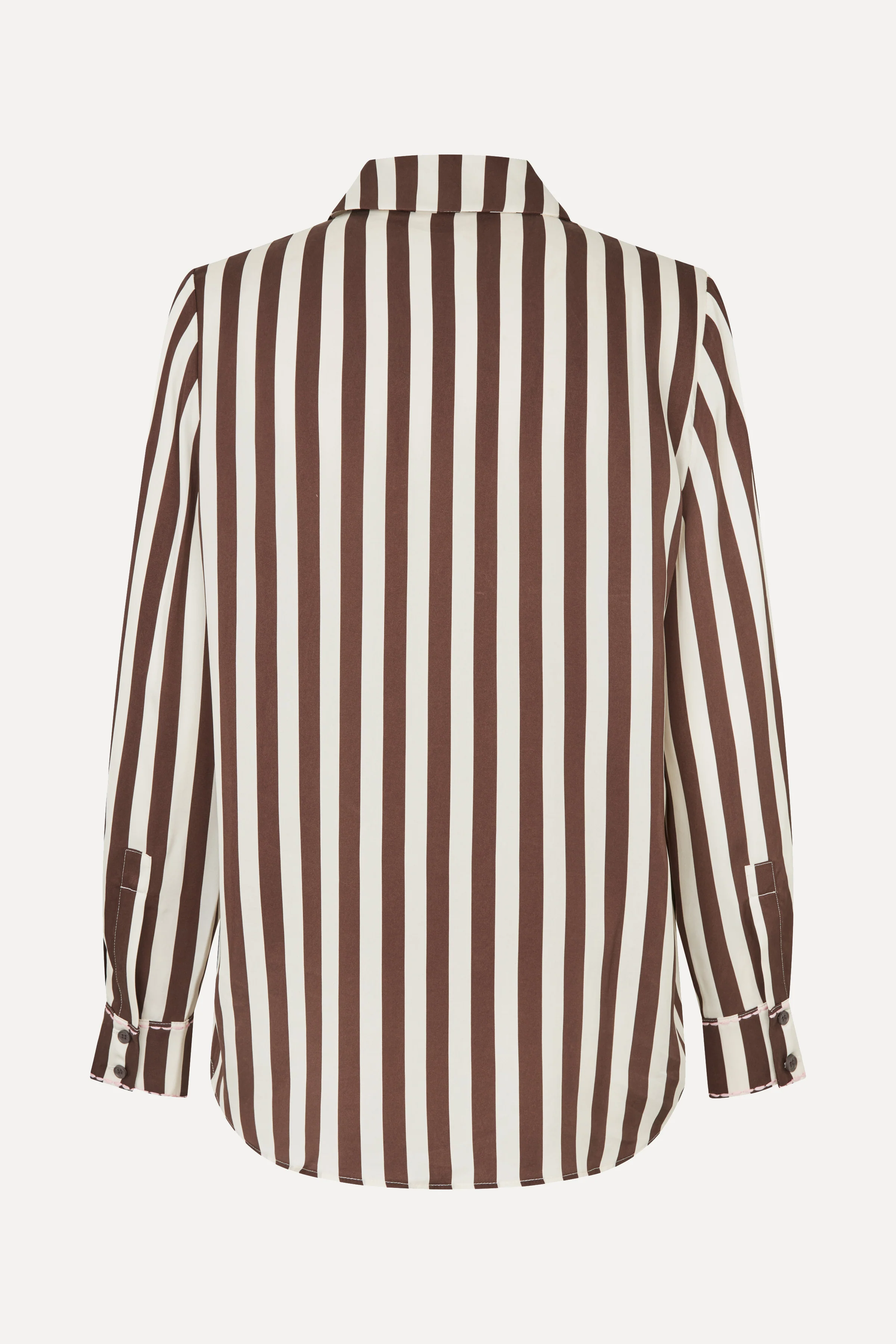 Long Sleeve Shirt - Ivory Stripes - Image 4