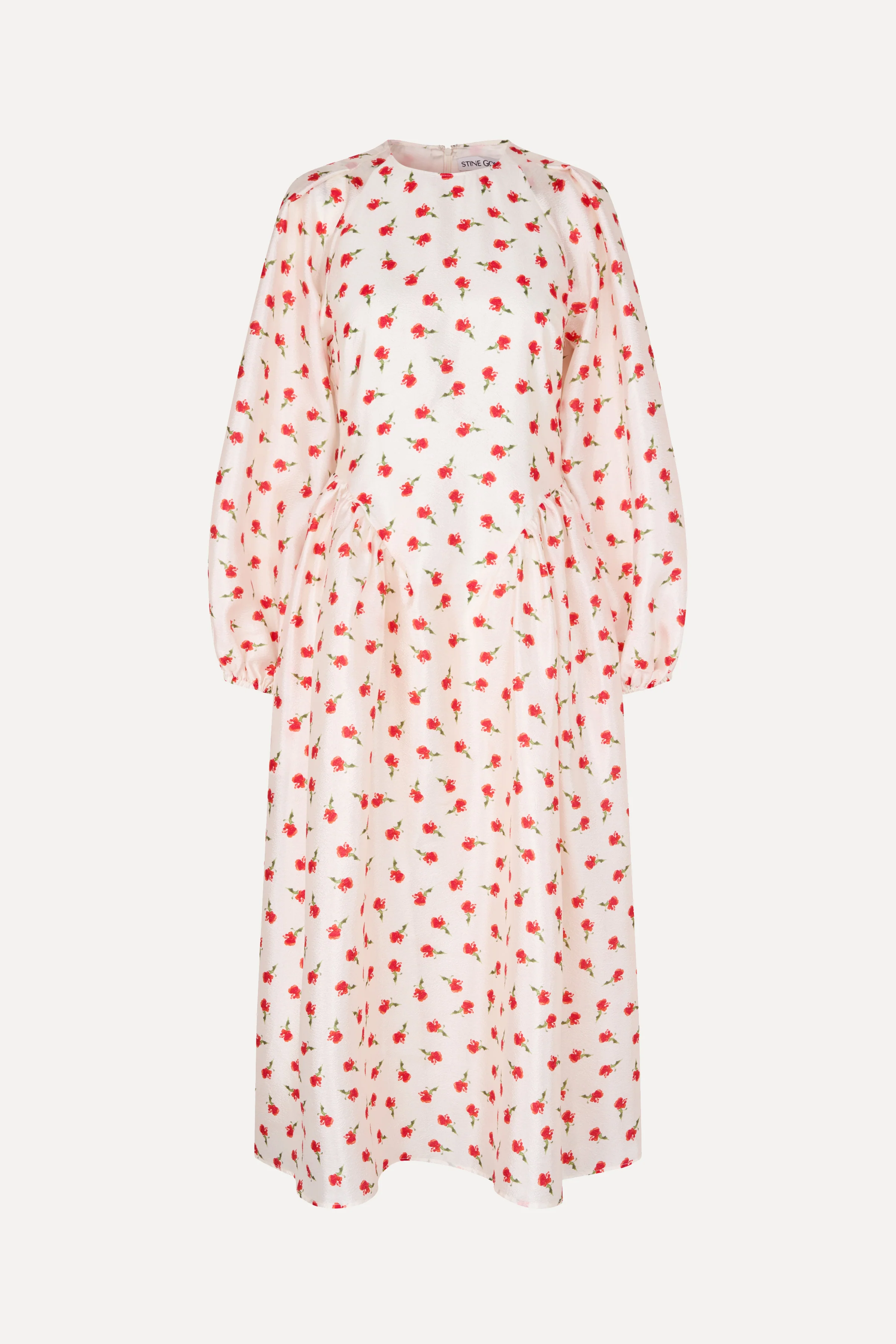 Long Sleeve Voluminous Dress - Ditzy Petunia - Image 3